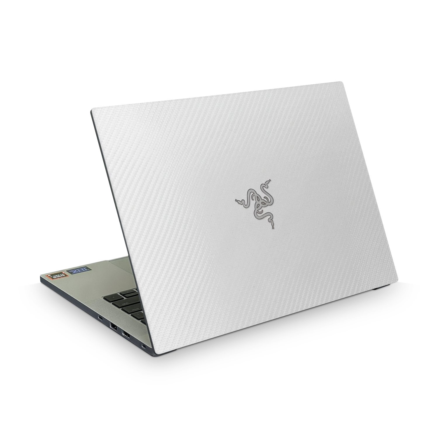 Razer Blade 14 2025 Essentials White Carbon Fiber Skin Wrap Cover