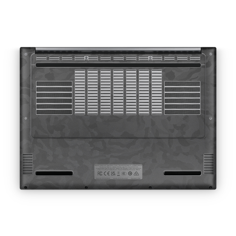 Razer Blade 14 2025 Professional Bottom Black Camo Skin Wrap Cover