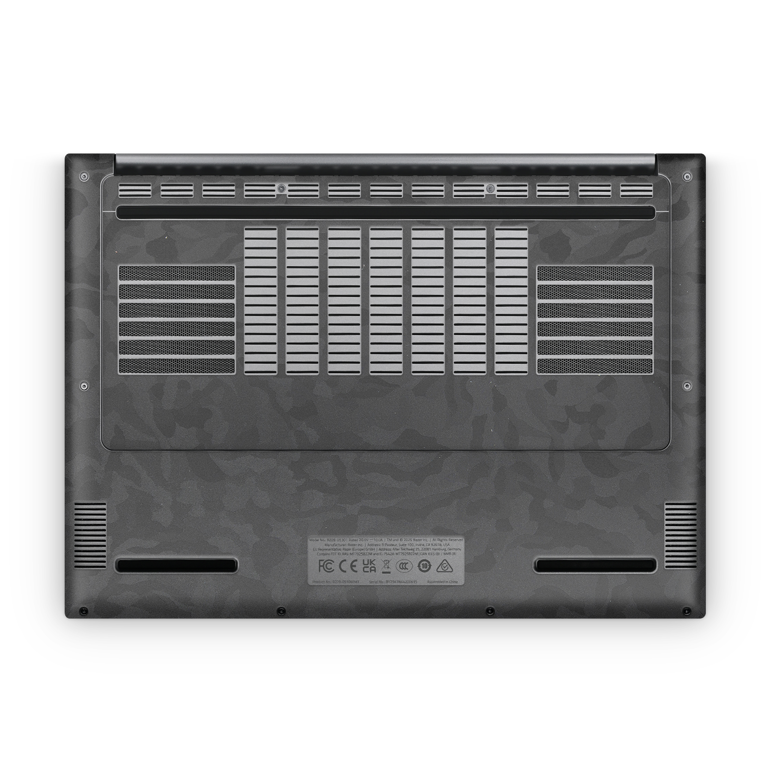 Razer Blade 14 2025 Professional Bottom Black Camo Skin Wrap Cover