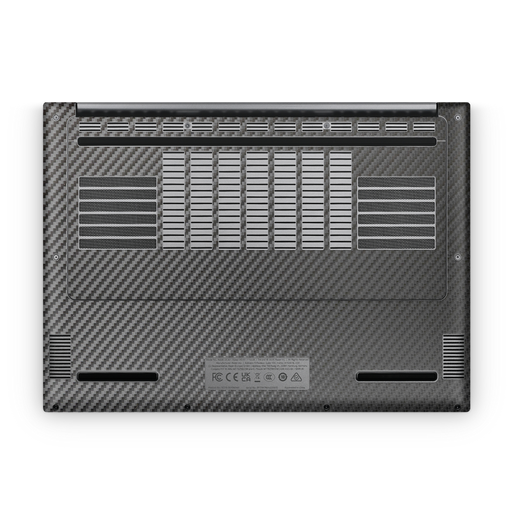 Razer Blade 14 2025 Professional Bottom Black Carbon Fiber Skin Wrap Cover
