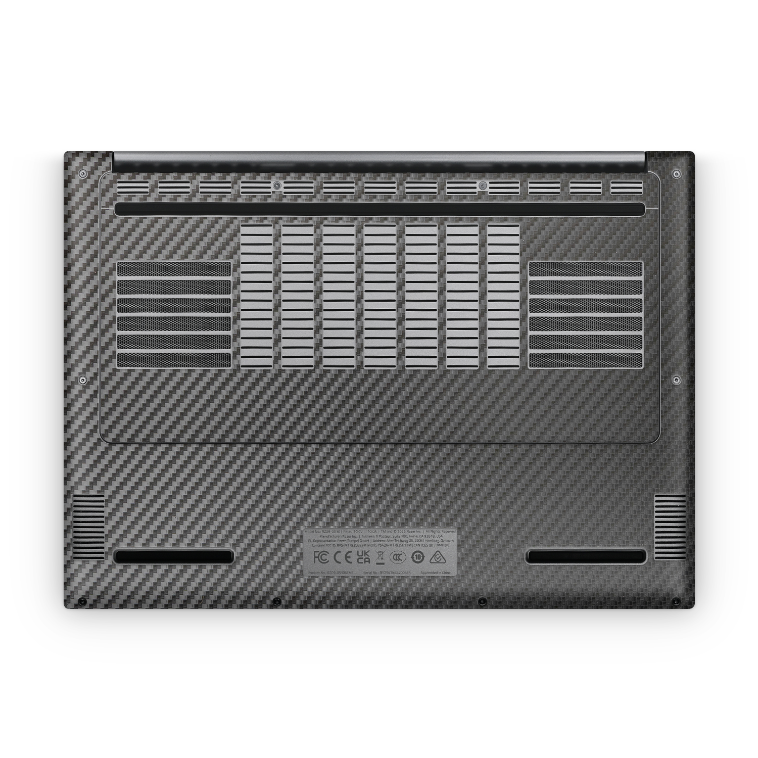 Razer Blade 14 2025 Professional Bottom Black Carbon Fiber Skin Wrap Cover