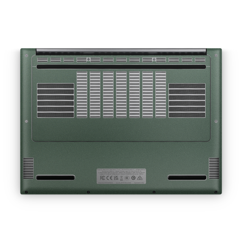 Razer Blade 14 2025 Professional Bottom Matte Green Metallic Skin Wrap Cover