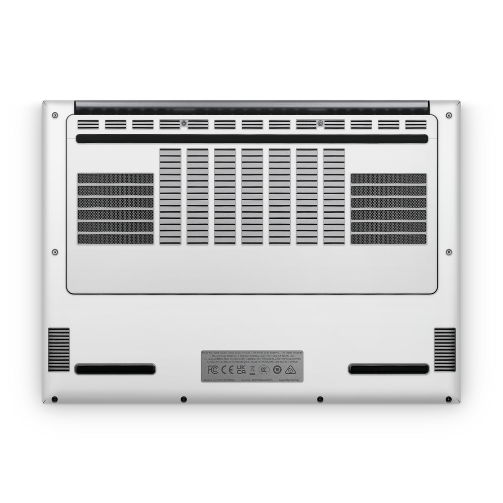 Razer Blade 14 2025 Professional Bottom Satin White Skin Wrap Cover