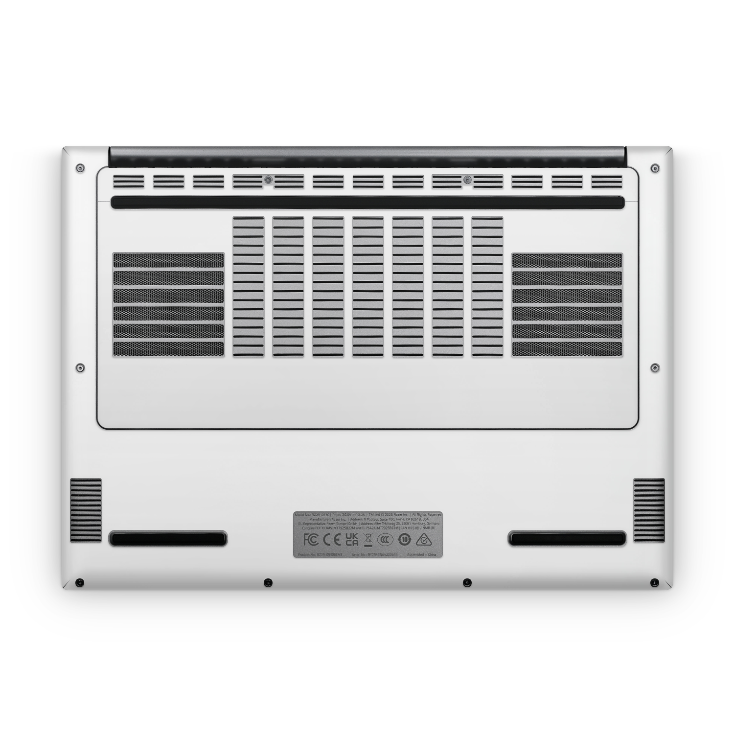 Razer Blade 14 2025 Professional Bottom Satin White Skin Wrap Cover