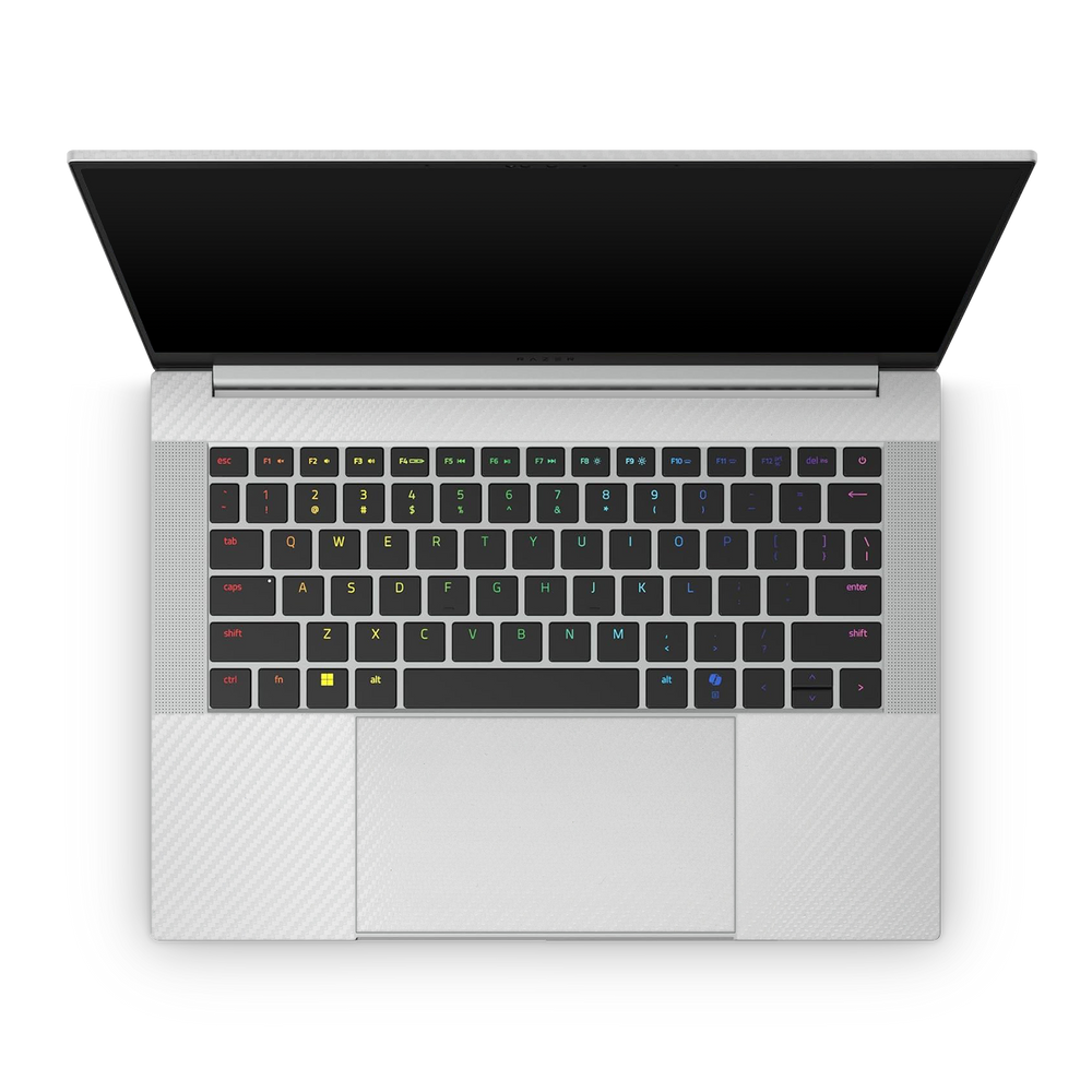 Razer Blade 14 2025 Professional Interior White Carbon Fiber Skin Wrap Cover