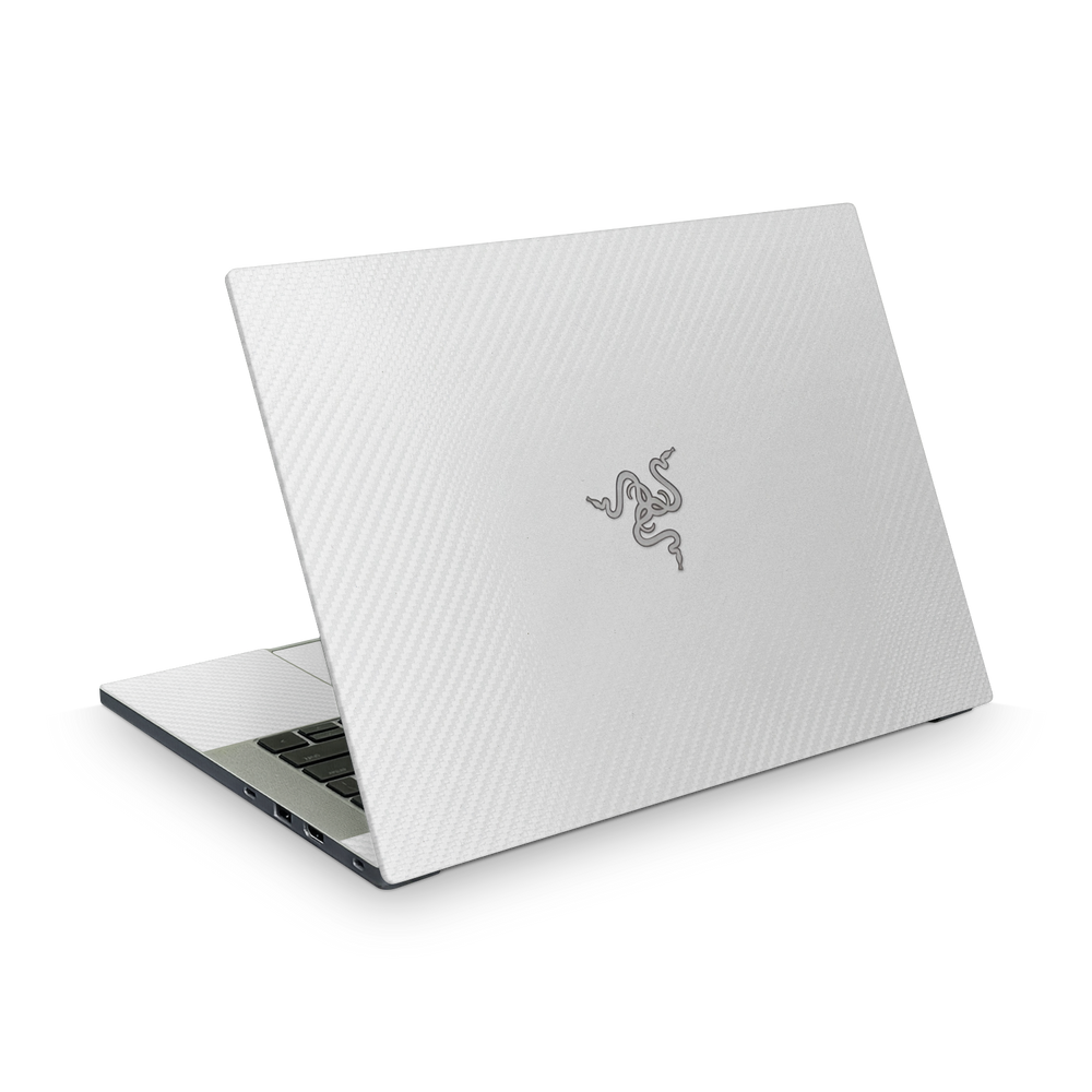 Razer Blade 14 2025 Professional White Carbon Fiber Skin Wrap Cover