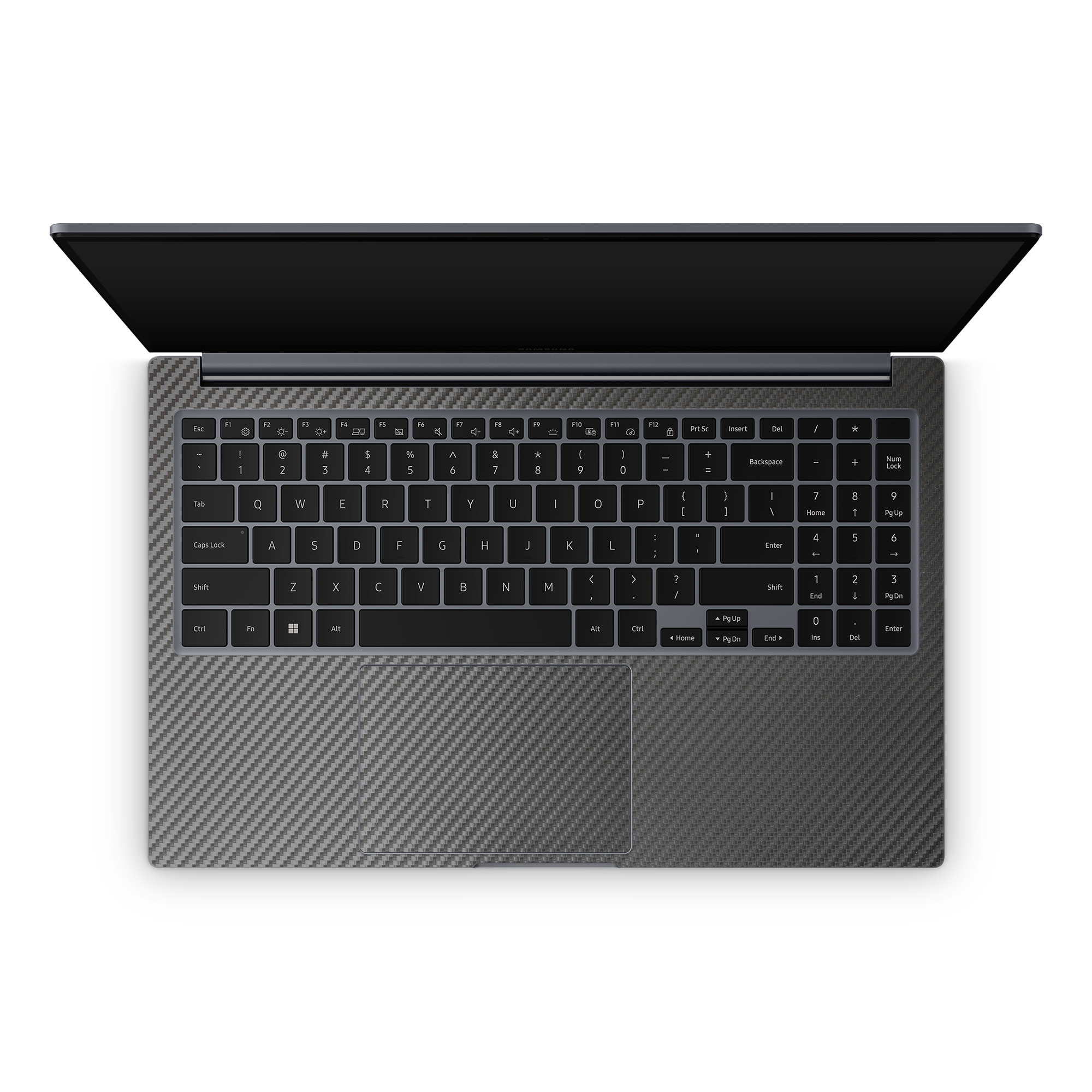 Samsung Galaxy Book4 15 Professional Interior Black Carbon Fiber Skin Wrap Cover