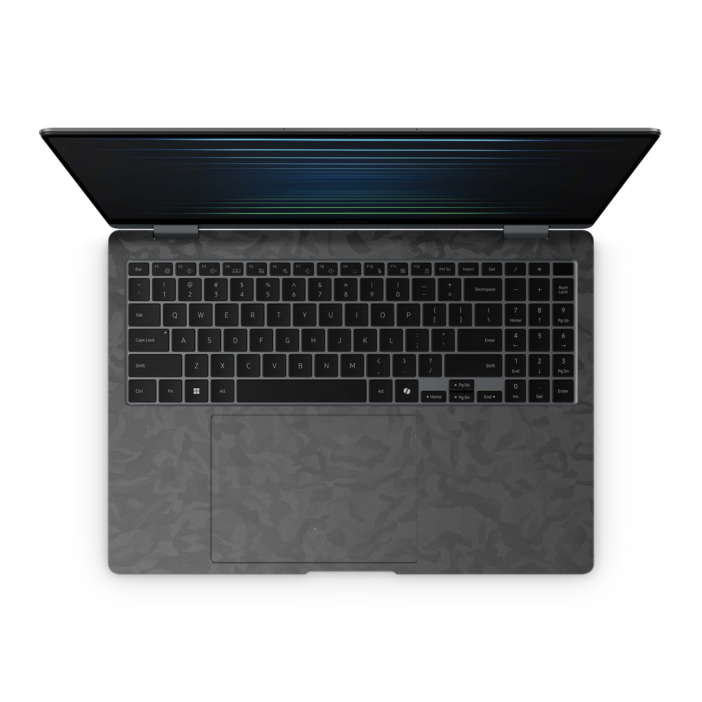 Samsung Galaxy Book4 Professional 16 360 Professional Interior Black Camo Skin Wrap Cover