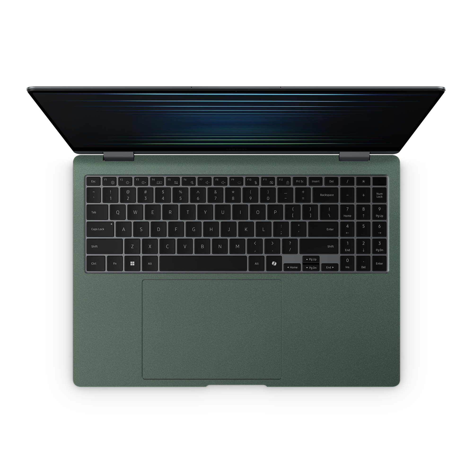 Samsung Galaxy Book5 16" 360 2025 Professional Interior Matte Green Metallic Skin Wrap Cover