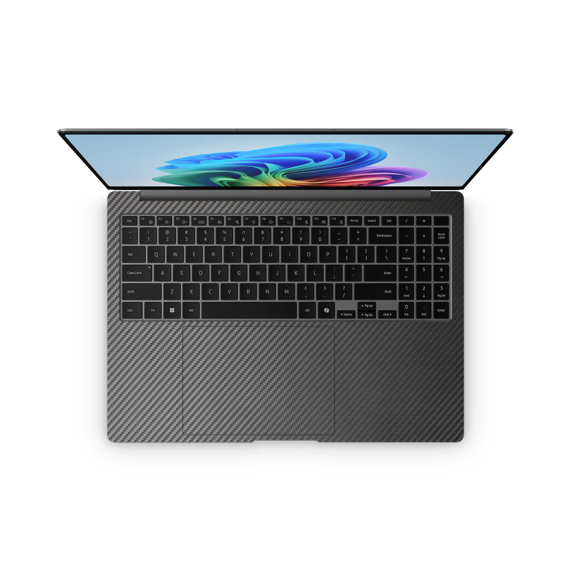 Samsung Galaxy Book5 Professional 14 Professional Interior Black Carbon Fiber Skin Wrap Cover