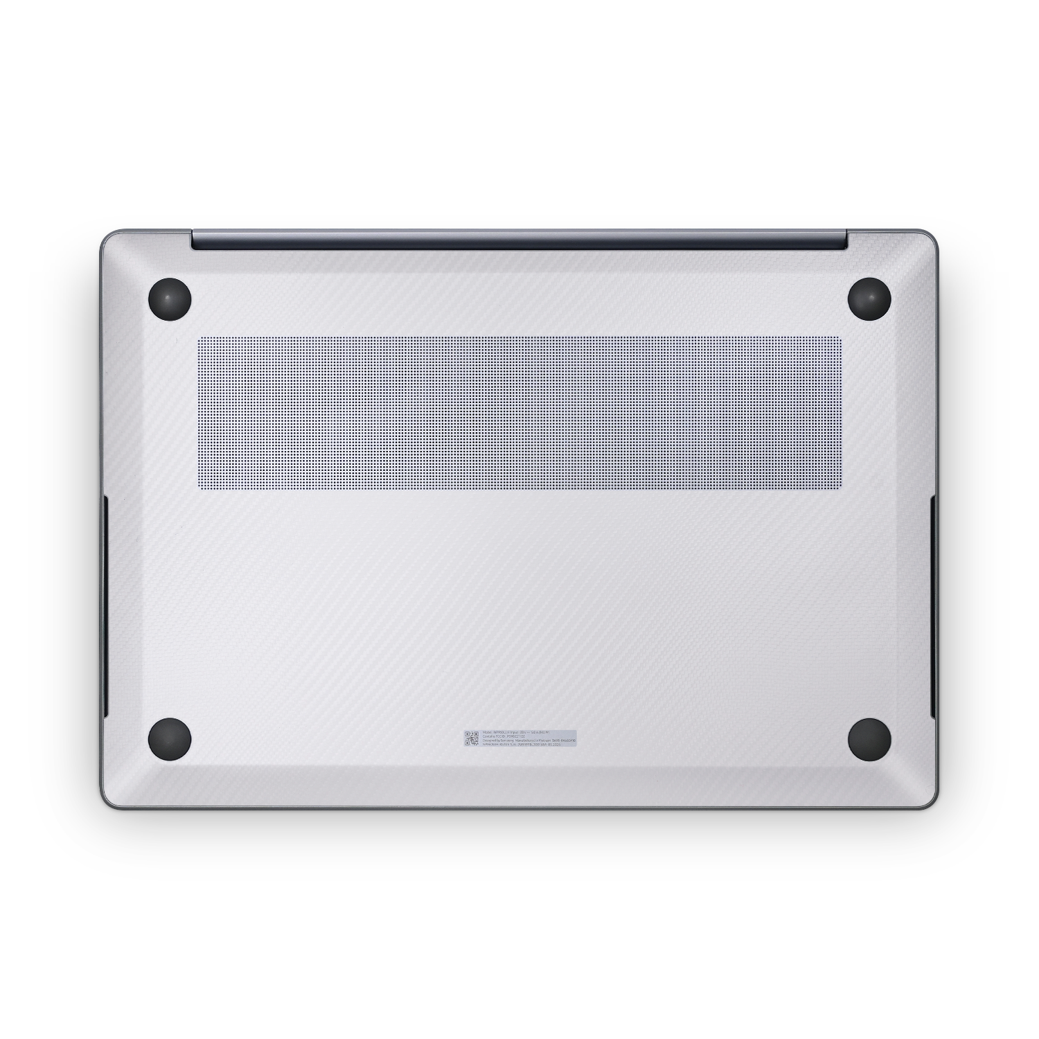 Samsung Galaxy Book6 Ultra 2026 Ultimate Bottom White Carbon Fiber Skin Wrap Cover