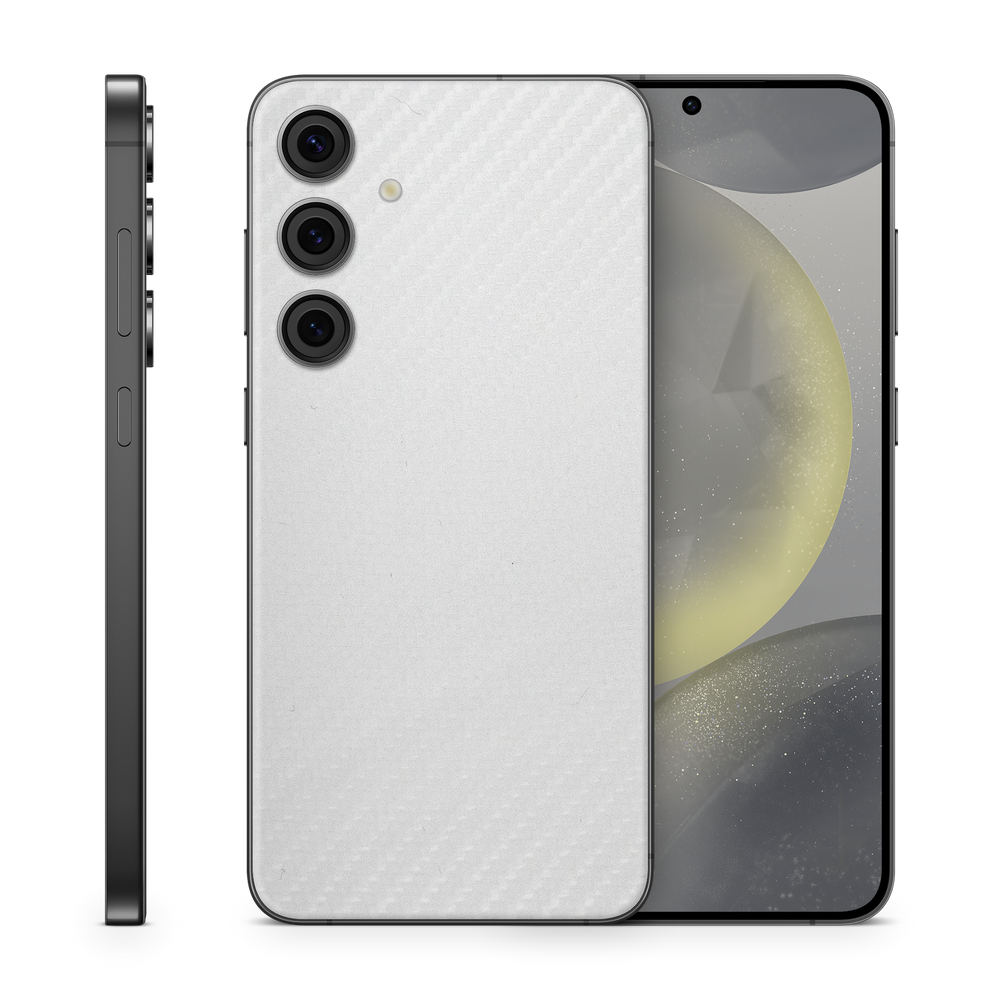 Samsung Galaxy S23 Essentials White Carbon Fiber Skin Wrap Cover