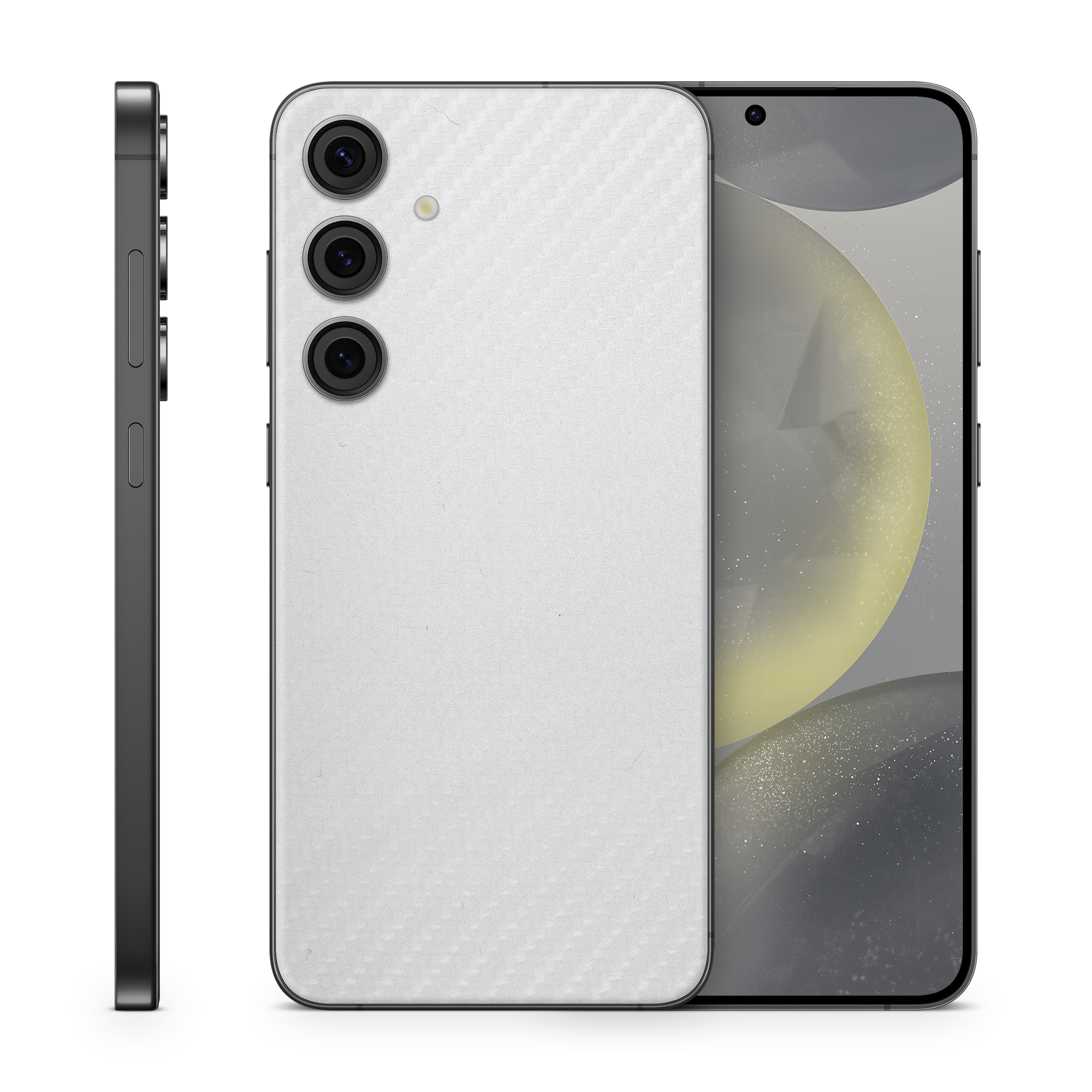 Samsung Galaxy S23 Essentials White Carbon Fiber Skin Wrap Cover