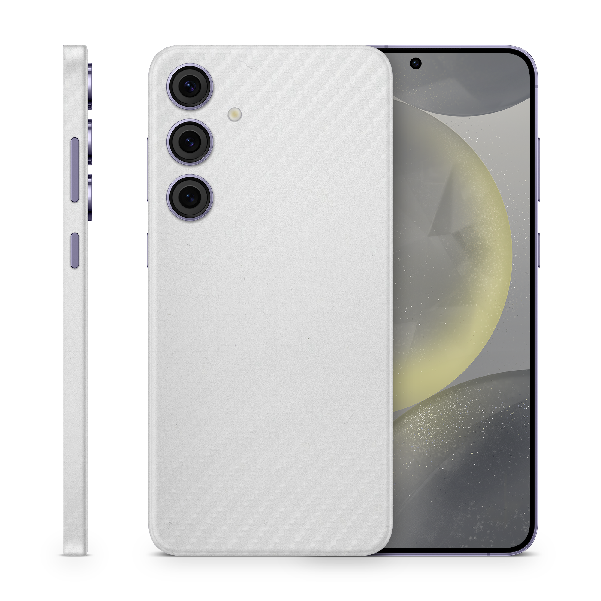 Samsung Galaxy S23 Professional White Carbon Fiber Skin Wrap Cover