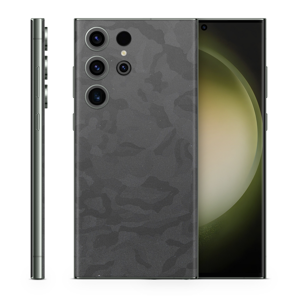 Samsung Galaxy S23 Ultra Essentials Black Camo Skin Wrap Cover