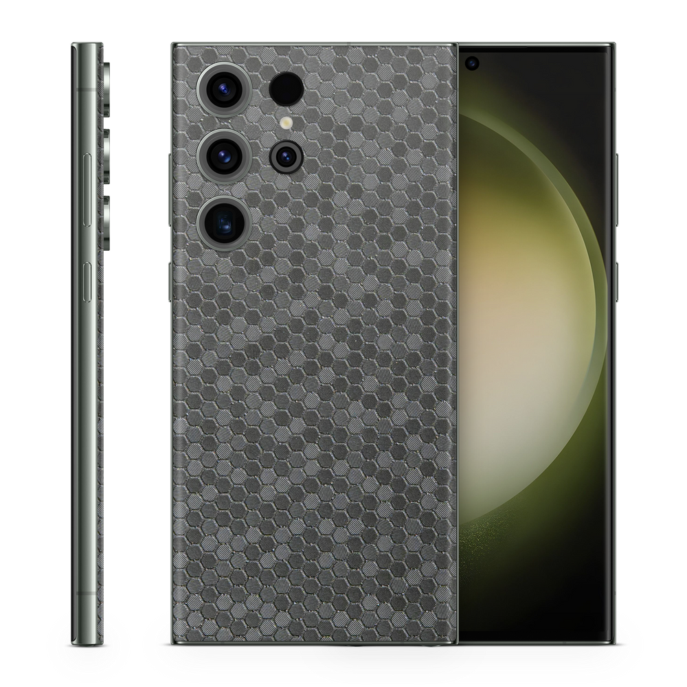 Samsung Galaxy S23 Ultra Essentials Black Honeycomb Skin Wrap Cover