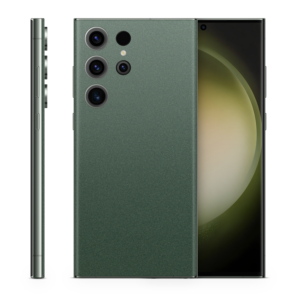 Samsung Galaxy S23 Ultra Essentials Matte Green Metallic Skin Wrap Cover