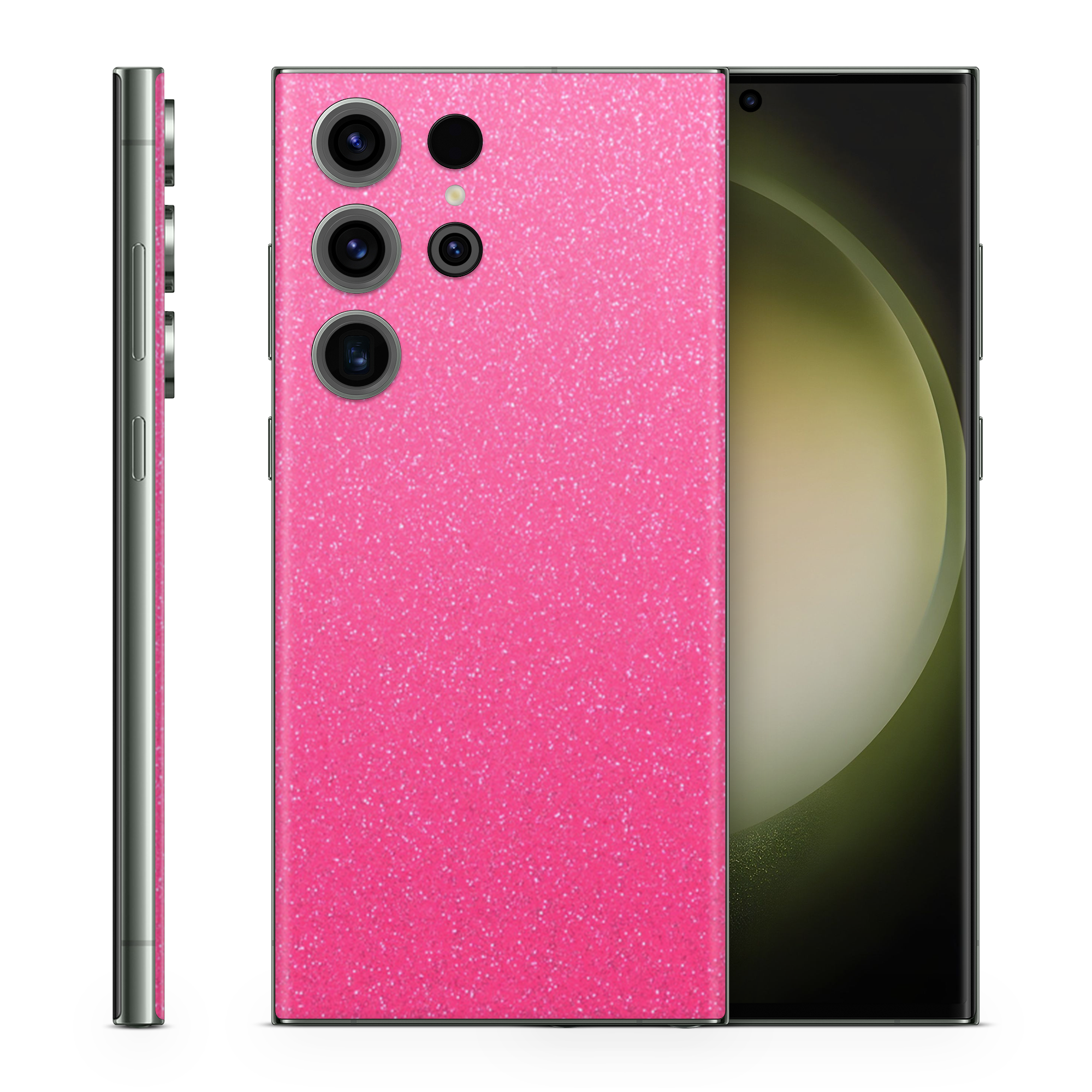 Samsung Galaxy S23 Ultra Essentials Pink Glitterbomb Skin Wrap Cover