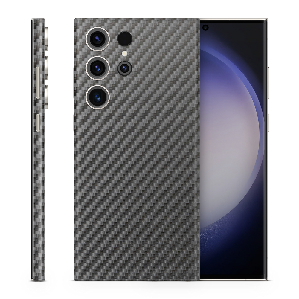 Samsung Galaxy S23 Ultra Professional Black Carbon Fiber Skin Wrap Cover