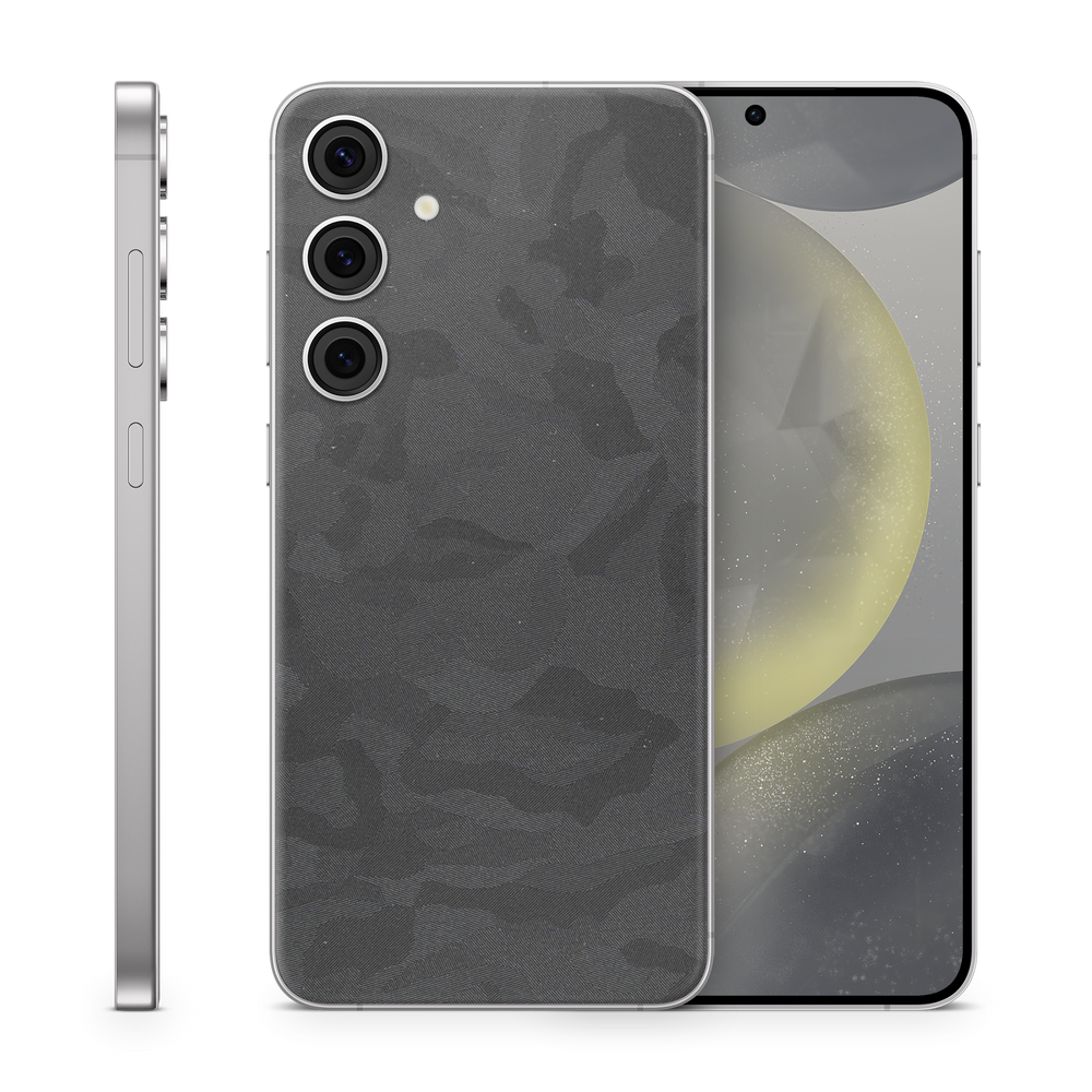 Samsung Galaxy S24 Essentials Black Camo Skin Wrap Cover