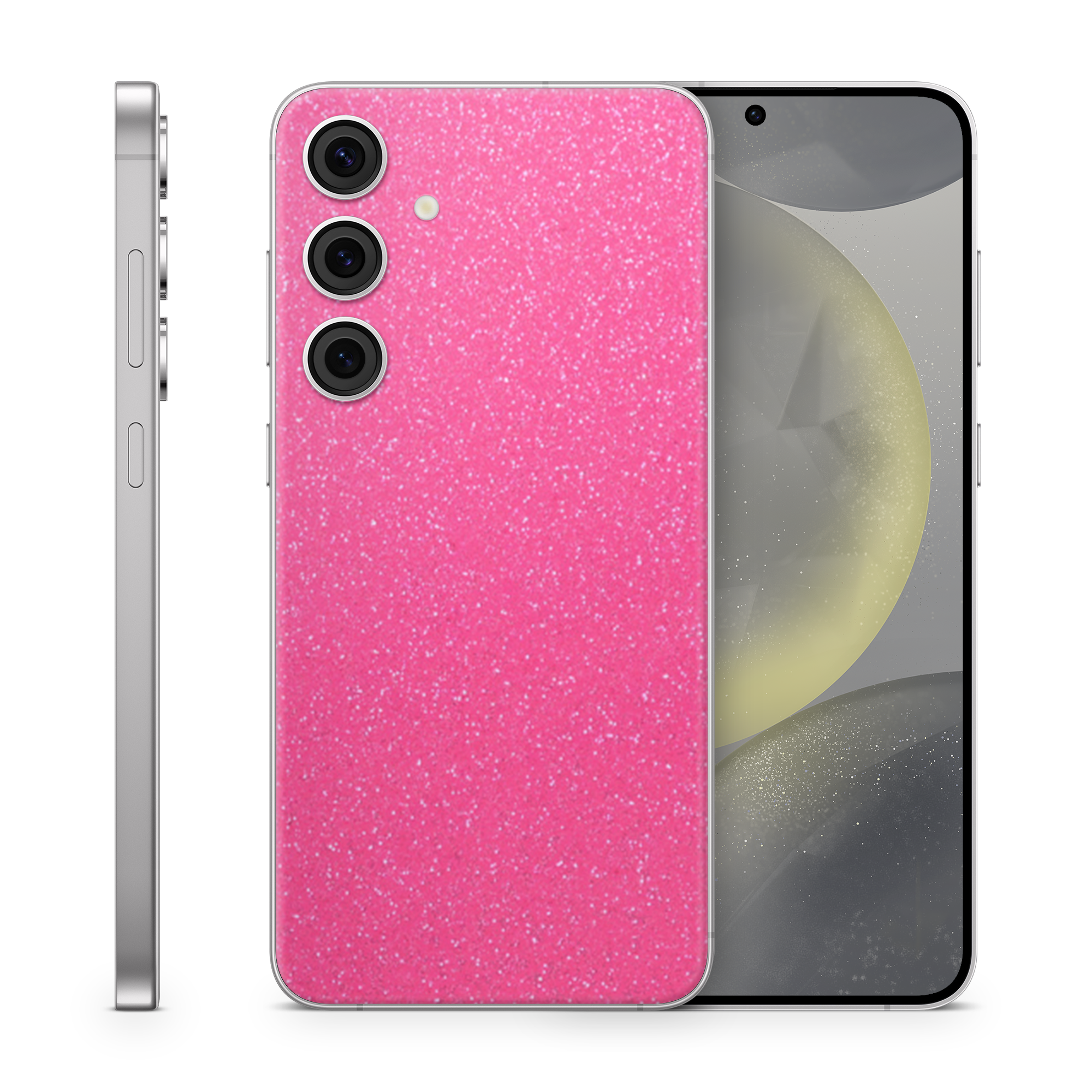 Samsung Galaxy S24 Essentials Pink Glitterbomb Skin Wrap Cover