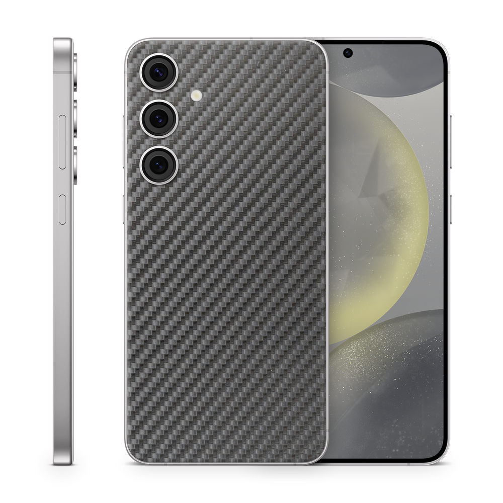 Samsung Galaxy S24 Plus Essentials Black Carbon Fiber Skin Wrap Cover