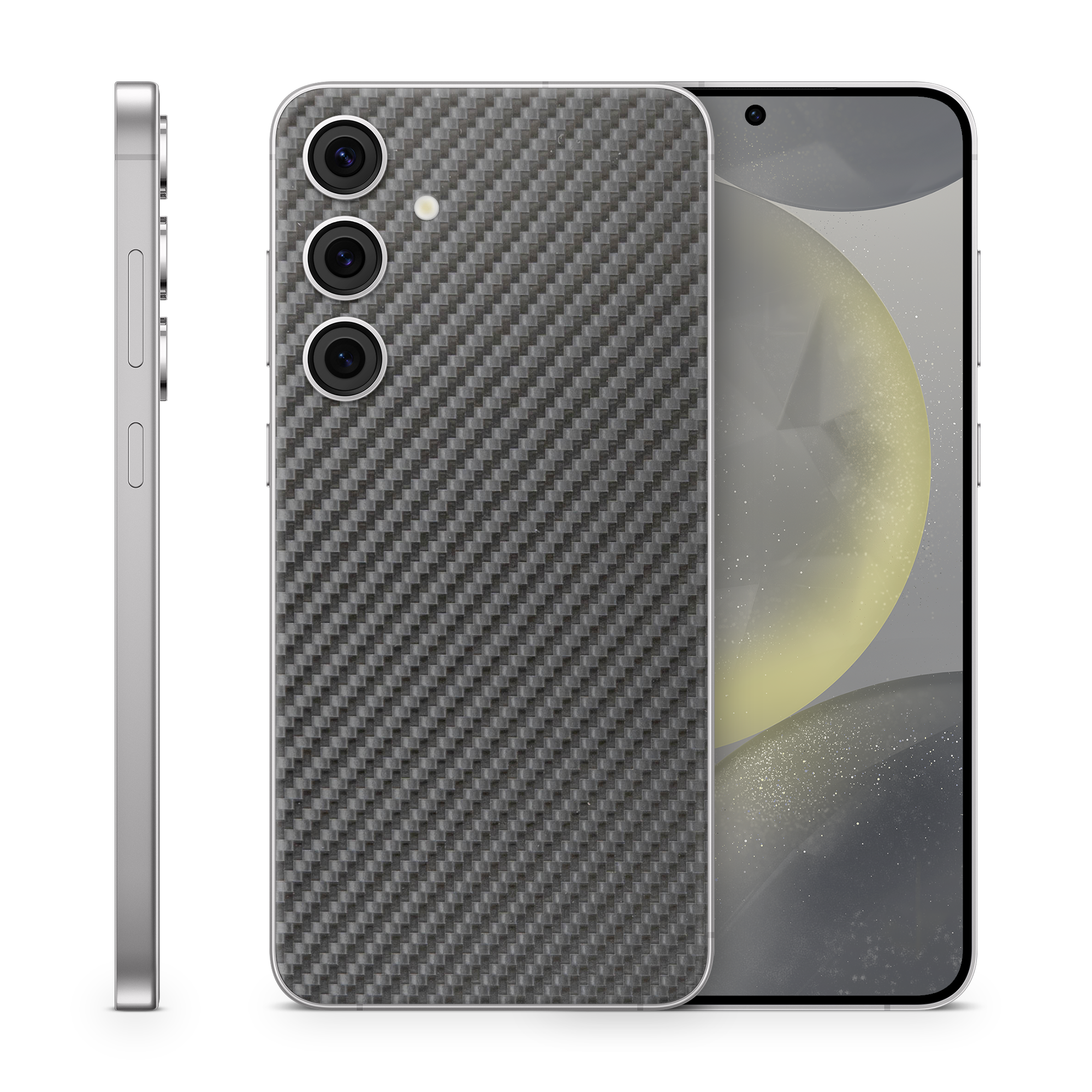 Samsung Galaxy S24 Plus Essentials Black Carbon Fiber Skin Wrap Cover