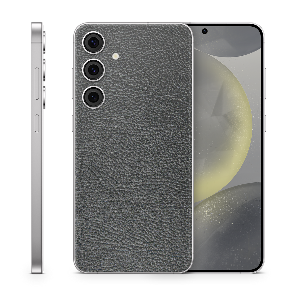 Samsung Galaxy S24 Plus Essentials Black Leather Skin Wrap Cover