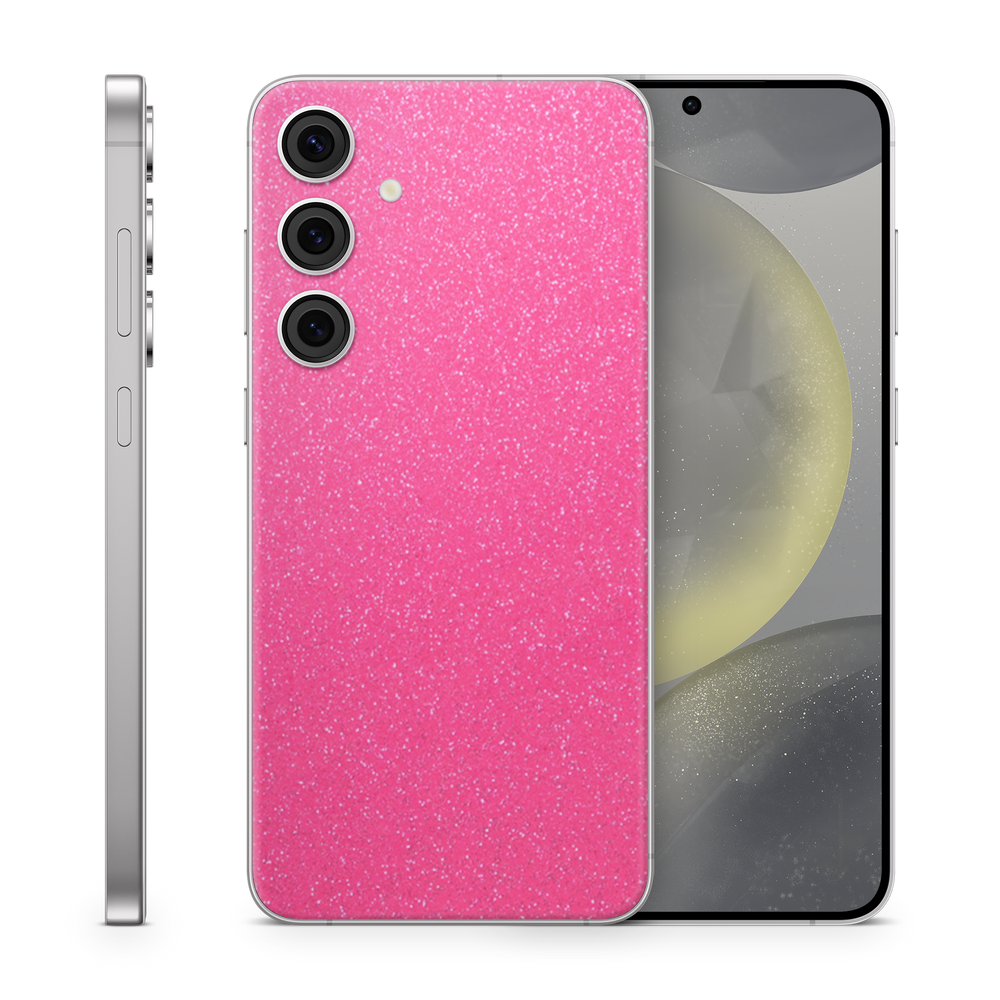 Samsung Galaxy S24 Plus Essentials Pink Glitterbomb Skin Wrap Cover
