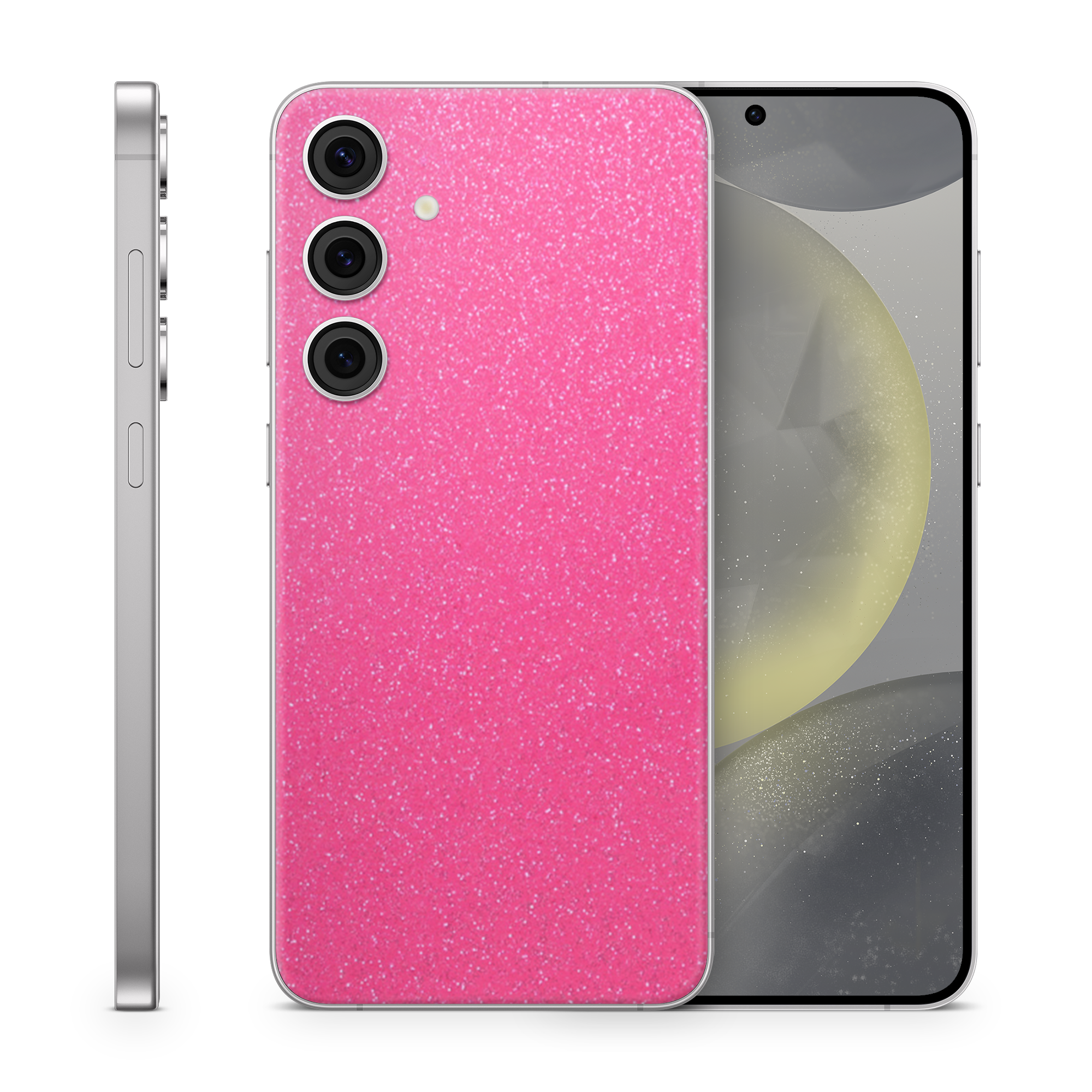Samsung Galaxy S24 Plus Essentials Pink Glitterbomb Skin Wrap Cover