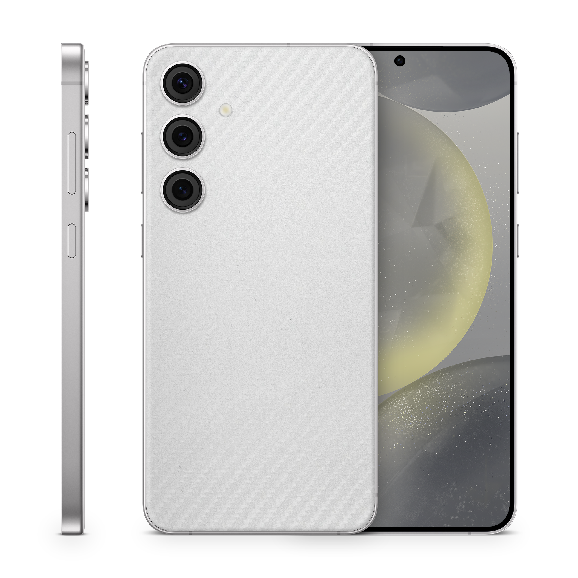 Samsung Galaxy S24 Plus Essentials White Carbon Fiber Skin Wrap Cover