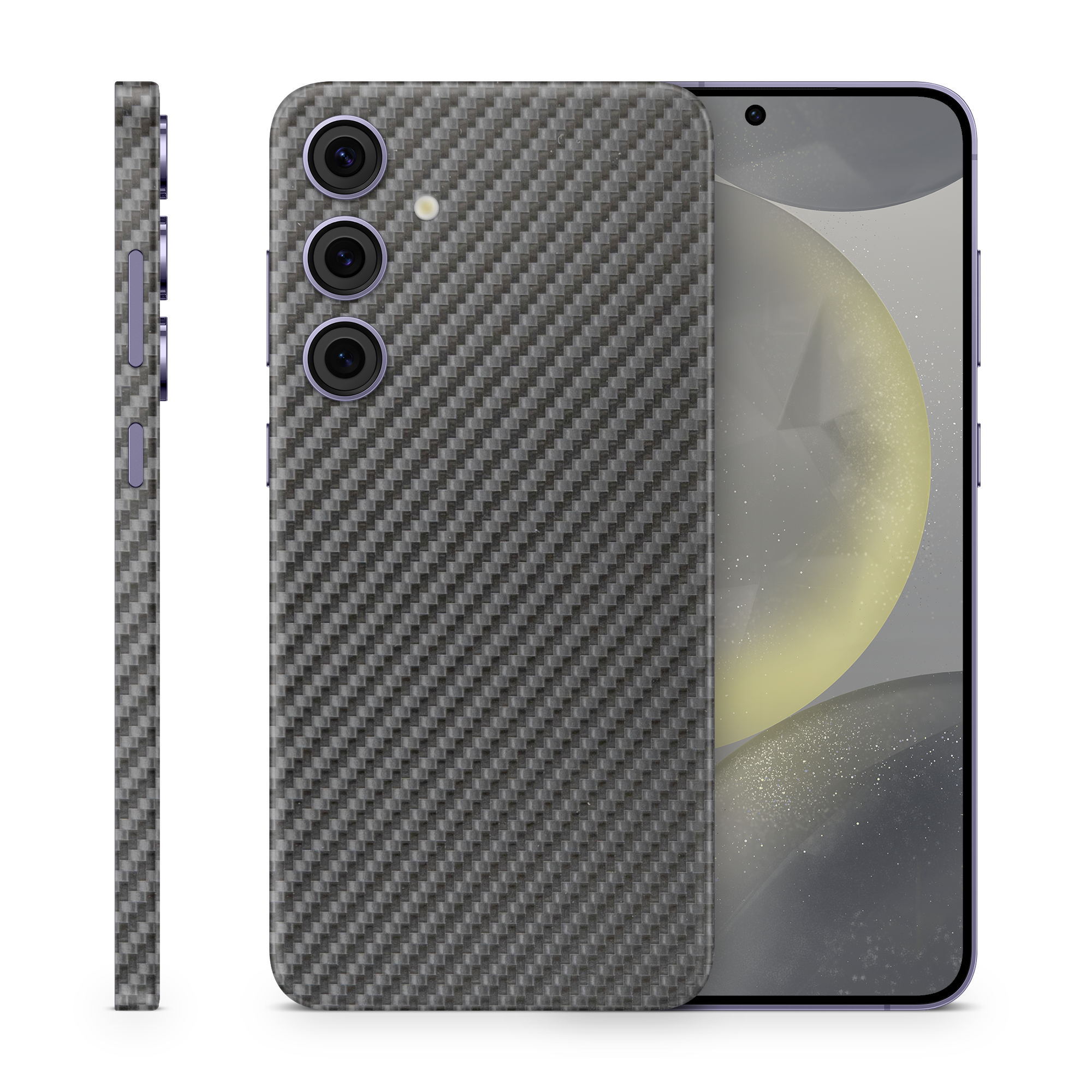 Samsung Galaxy S24 Plus Professional Black Carbon Fiber Skin Wrap Cover