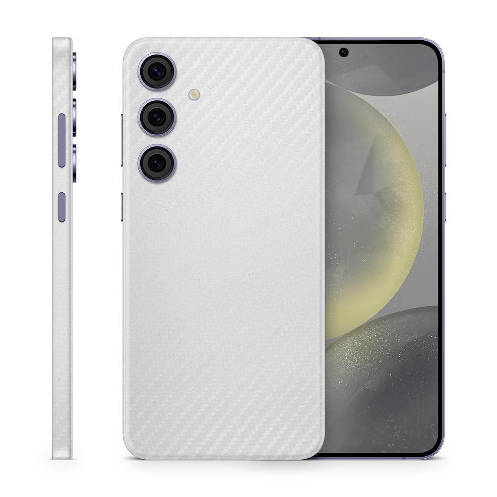 Samsung Galaxy S24 Plus Professional White Carbon Fiber Skin Wrap Cover