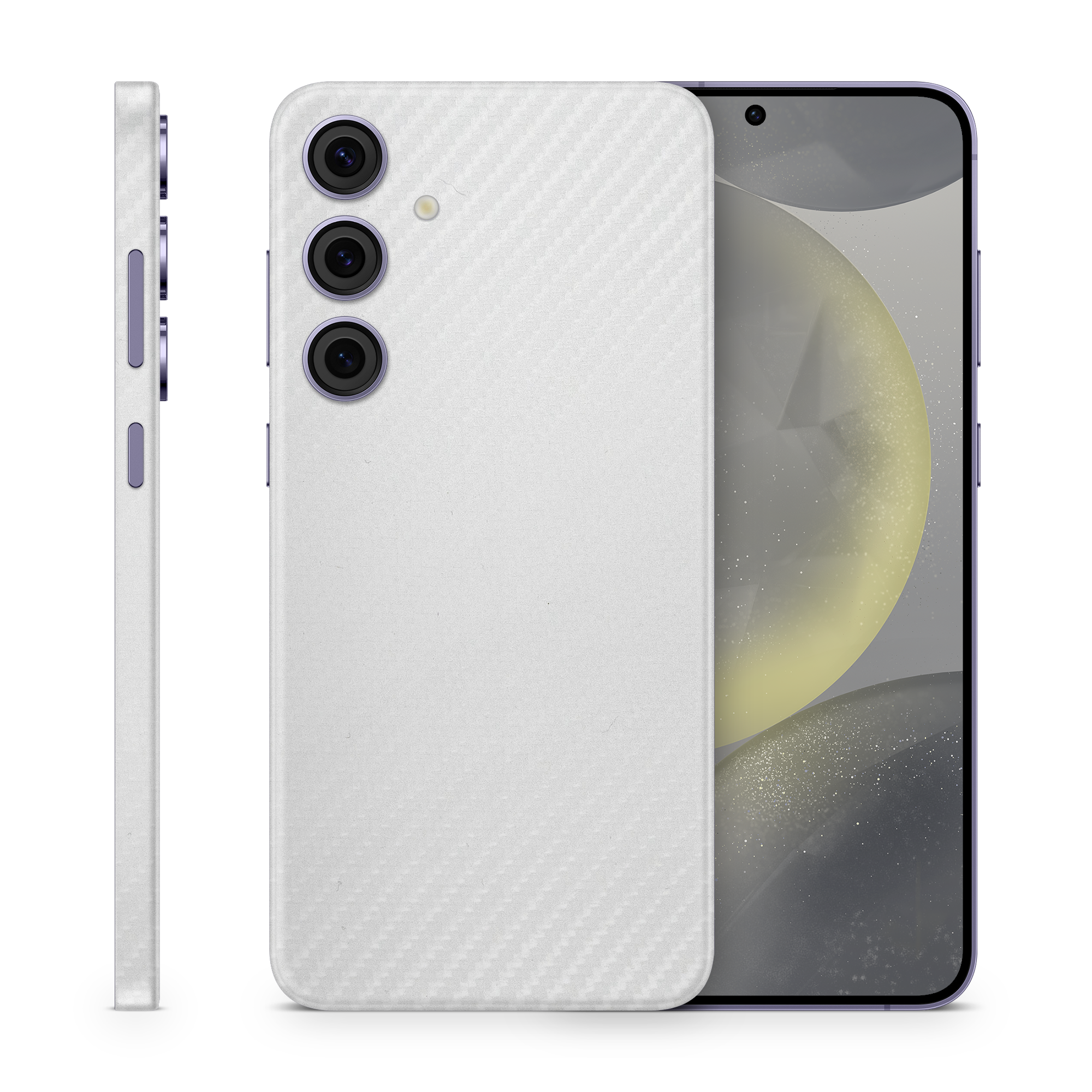 Samsung Galaxy S24 Plus Professional White Carbon Fiber Skin Wrap Cover