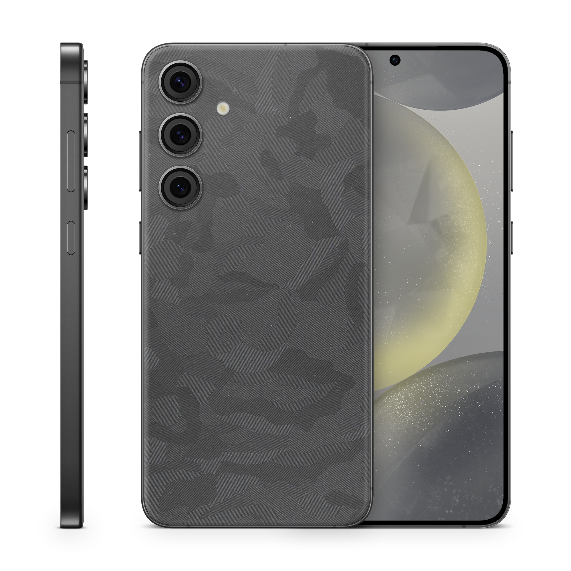 Samsung Galaxy S25 Essentials Black Camo Skin Wrap Cover