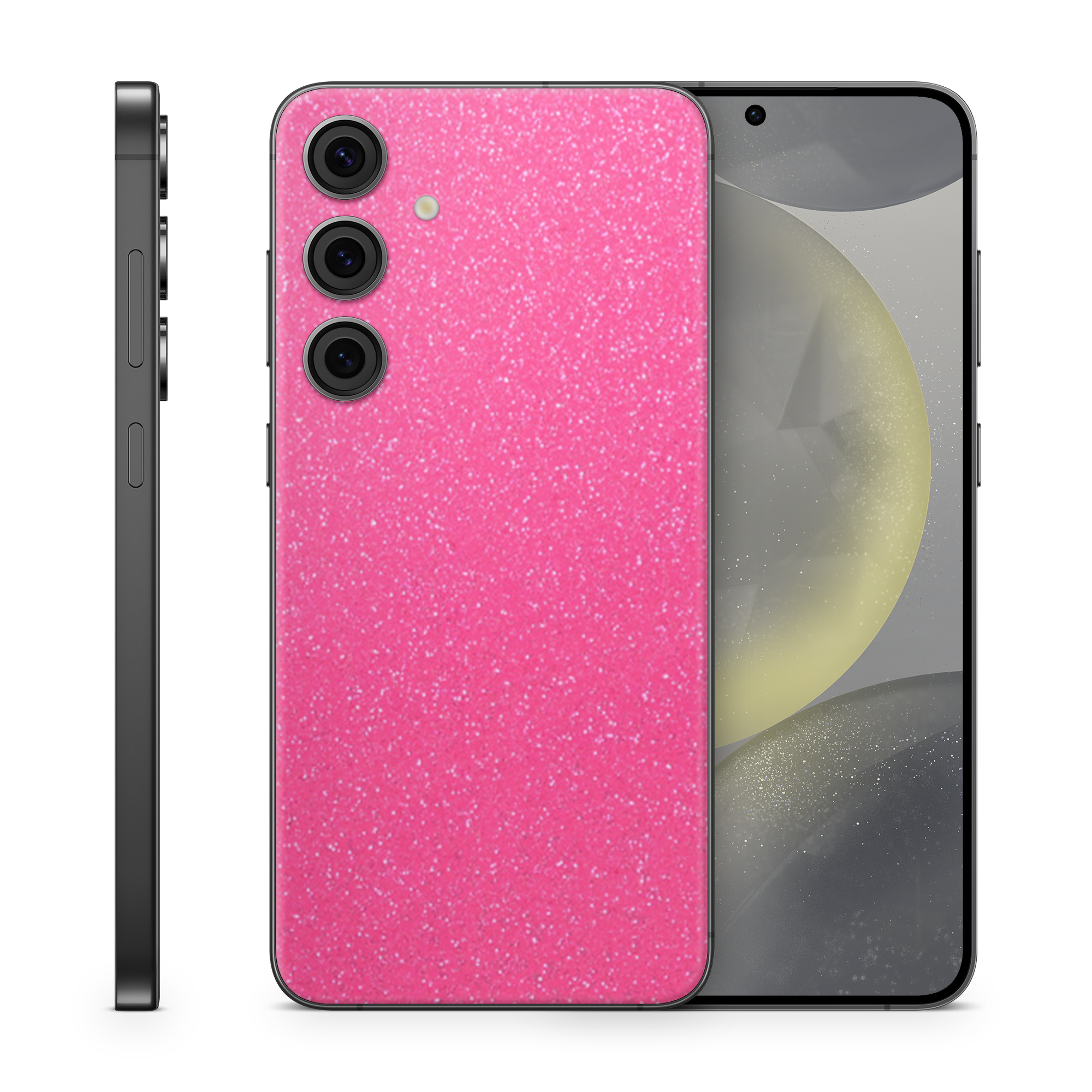 Samsung Galaxy S25 Essentials Pink Glitterbomb Skin Wrap Cover