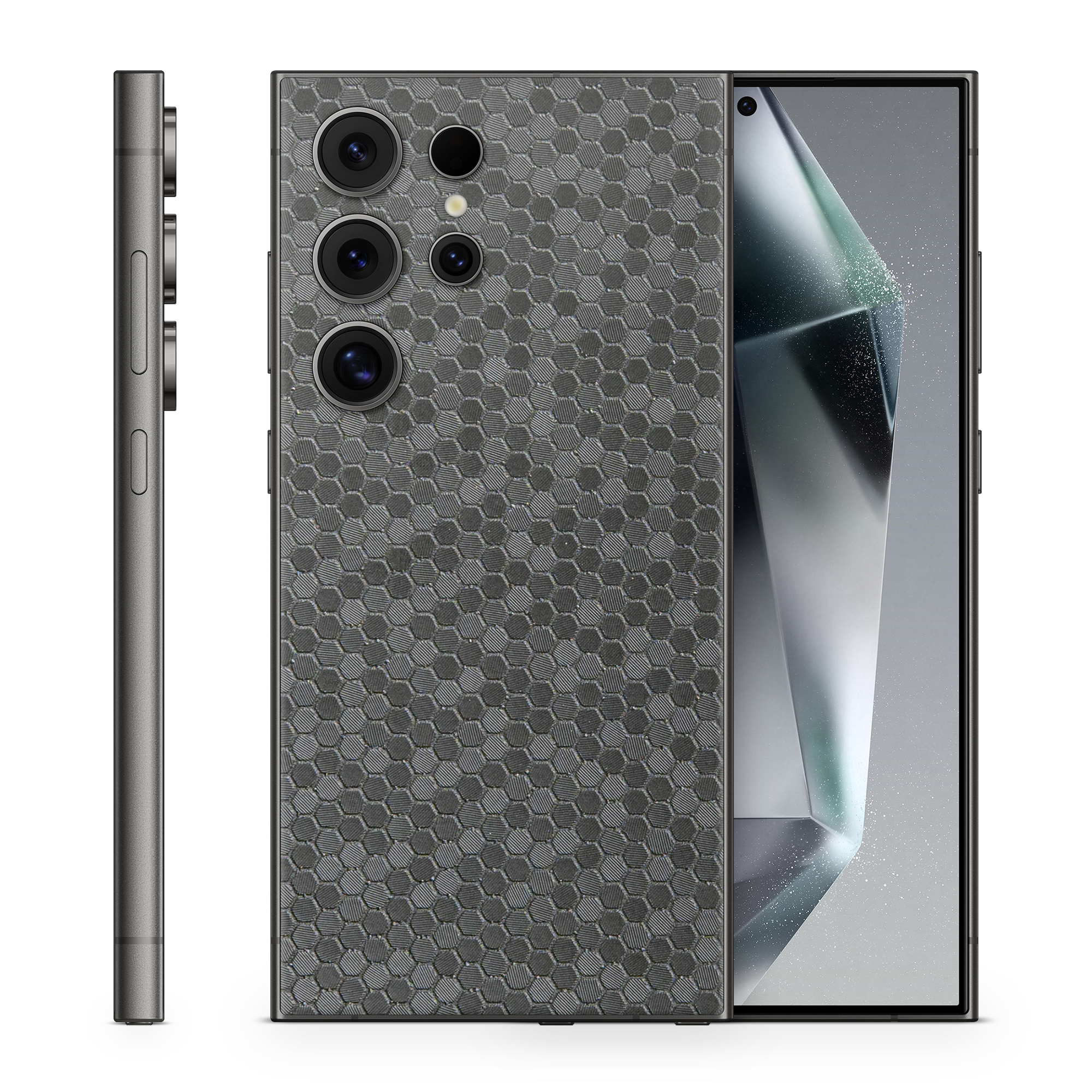 Samsung Galaxy S25 Ultra Essentials Black Honeycomb Skin Wrap Cover
