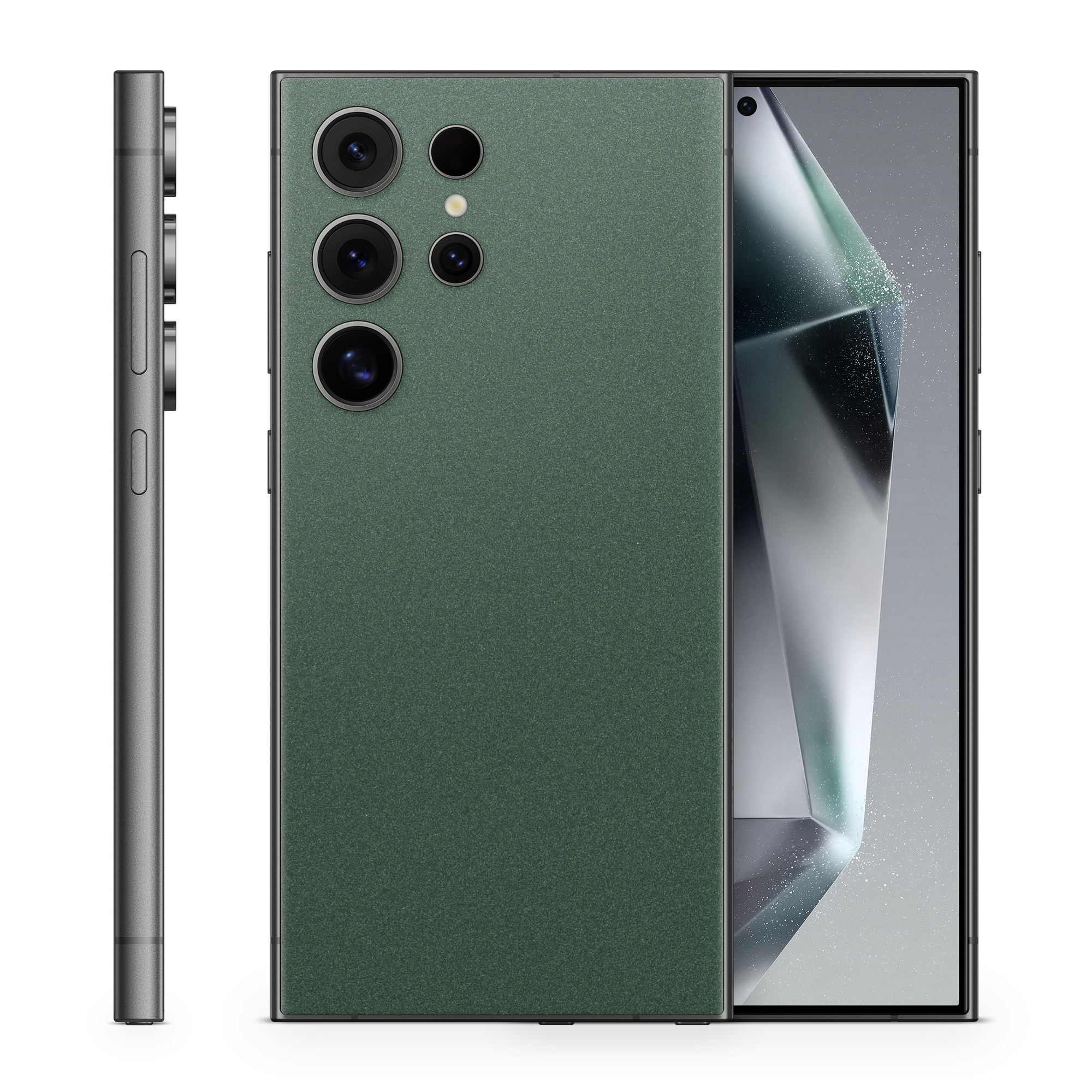 Samsung Galaxy S25 Ultra Essentials Matte Green Metallic Skin Wrap Cover