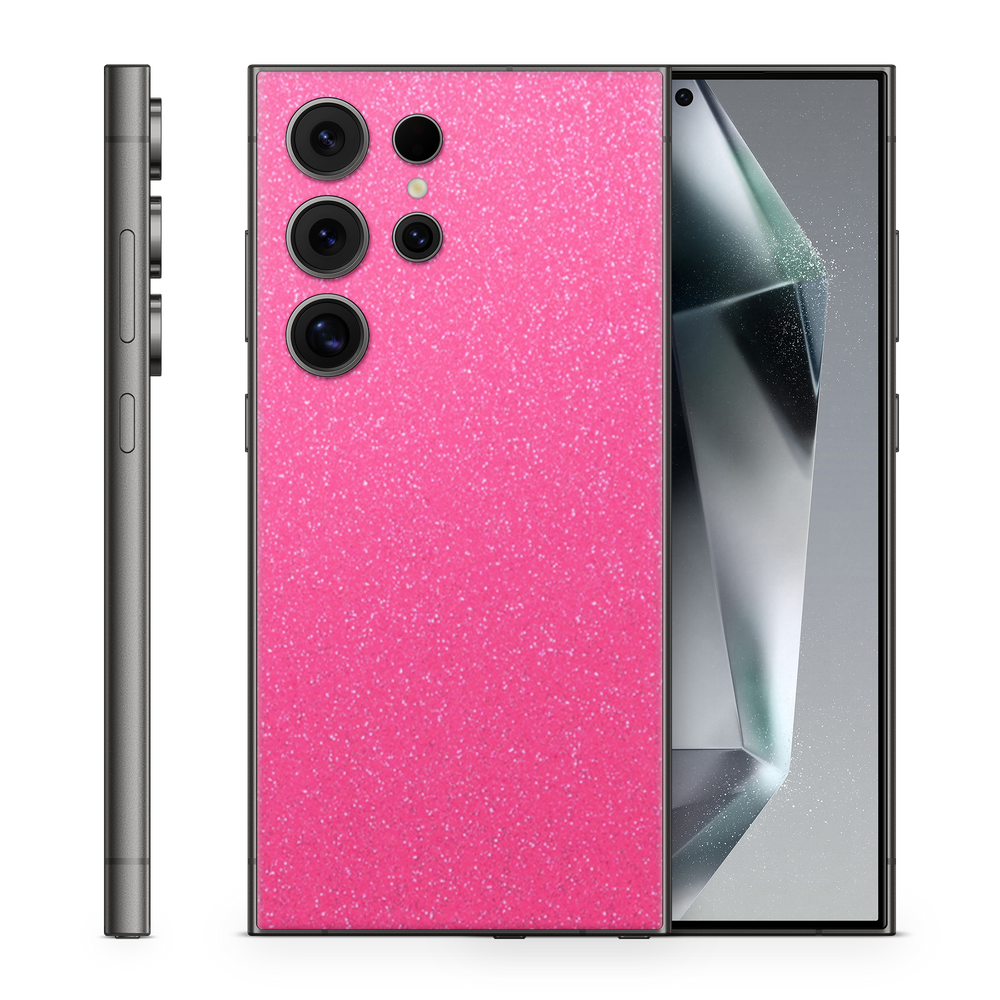 Samsung Galaxy S25 Ultra Essentials Pink Glitterbomb Skin Wrap Cover