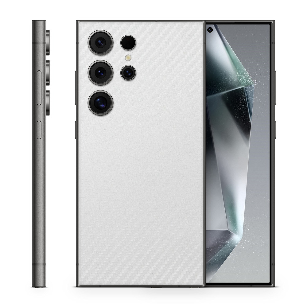 Samsung Galaxy S25 Ultra Essentials White Carbon Fiber Skin Wrap Cover
