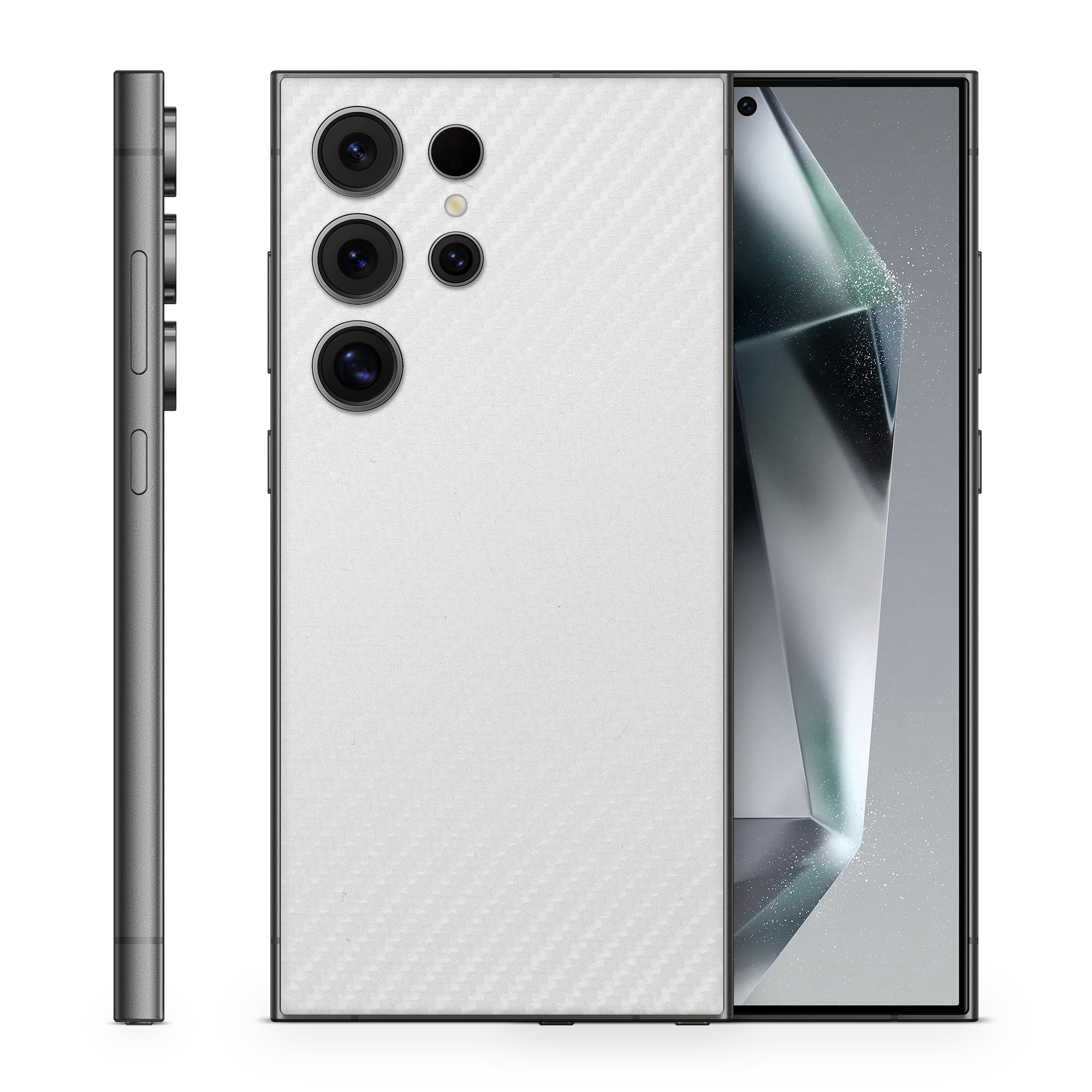 Samsung Galaxy S25 Ultra Essentials White Carbon Fiber Skin Wrap Cover