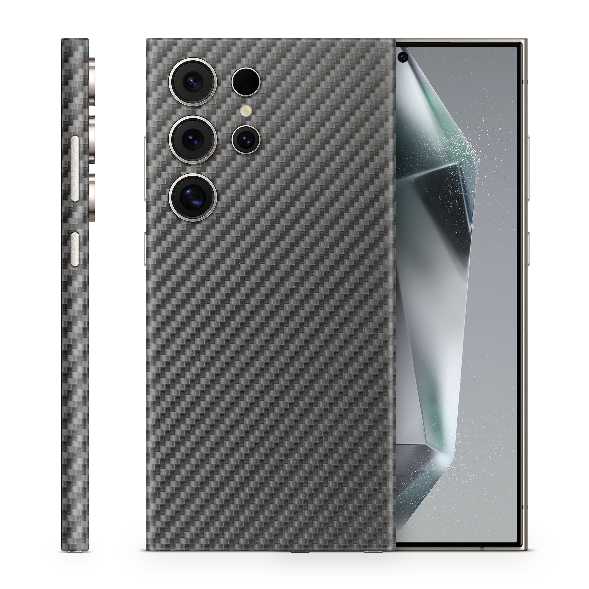 Samsung Galaxy S25 Ultra Professional Black Carbon Fiber Skin Wrap Cover