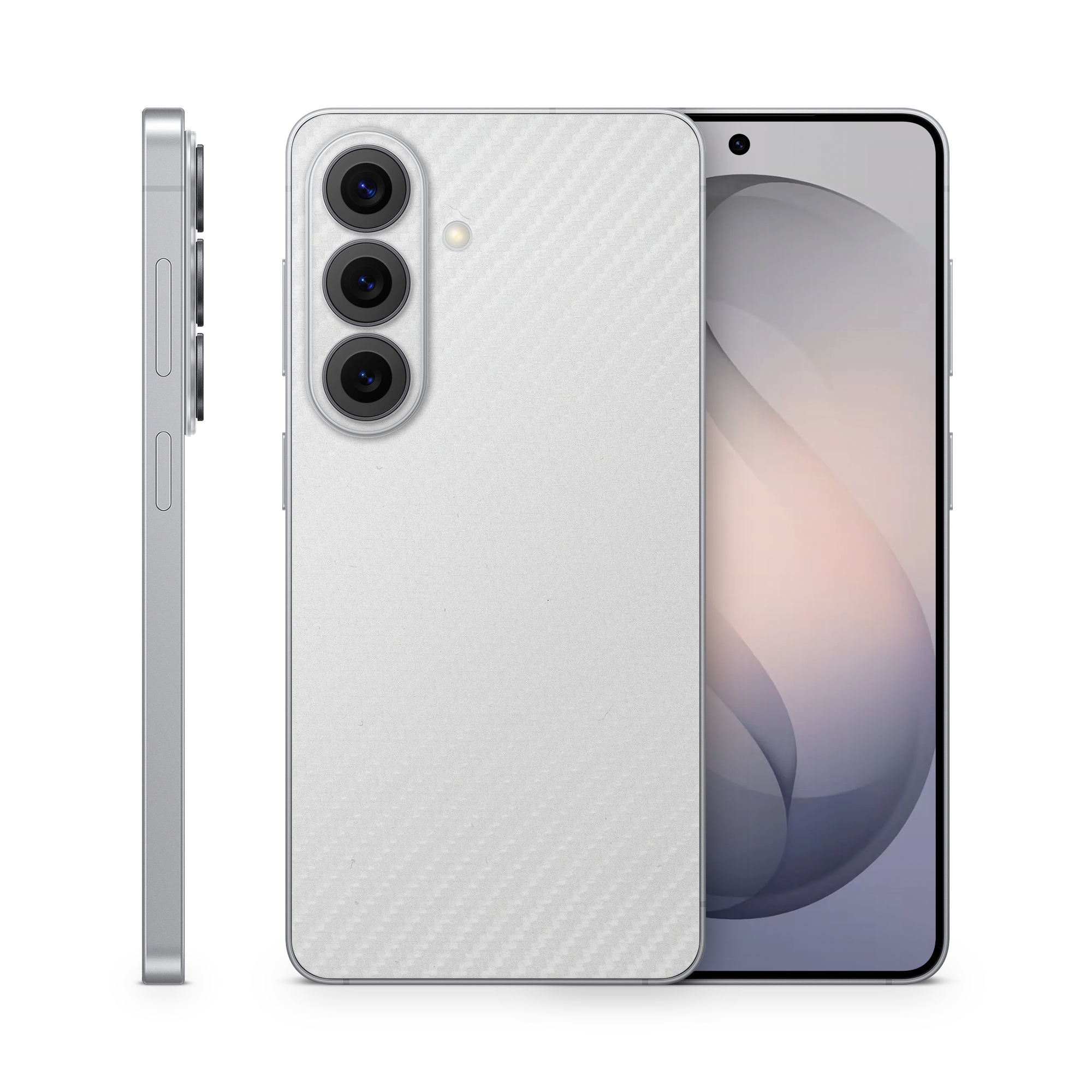 Samsung Galaxy S26 Essentials White Carbon Fiber Skin Wrap Cover