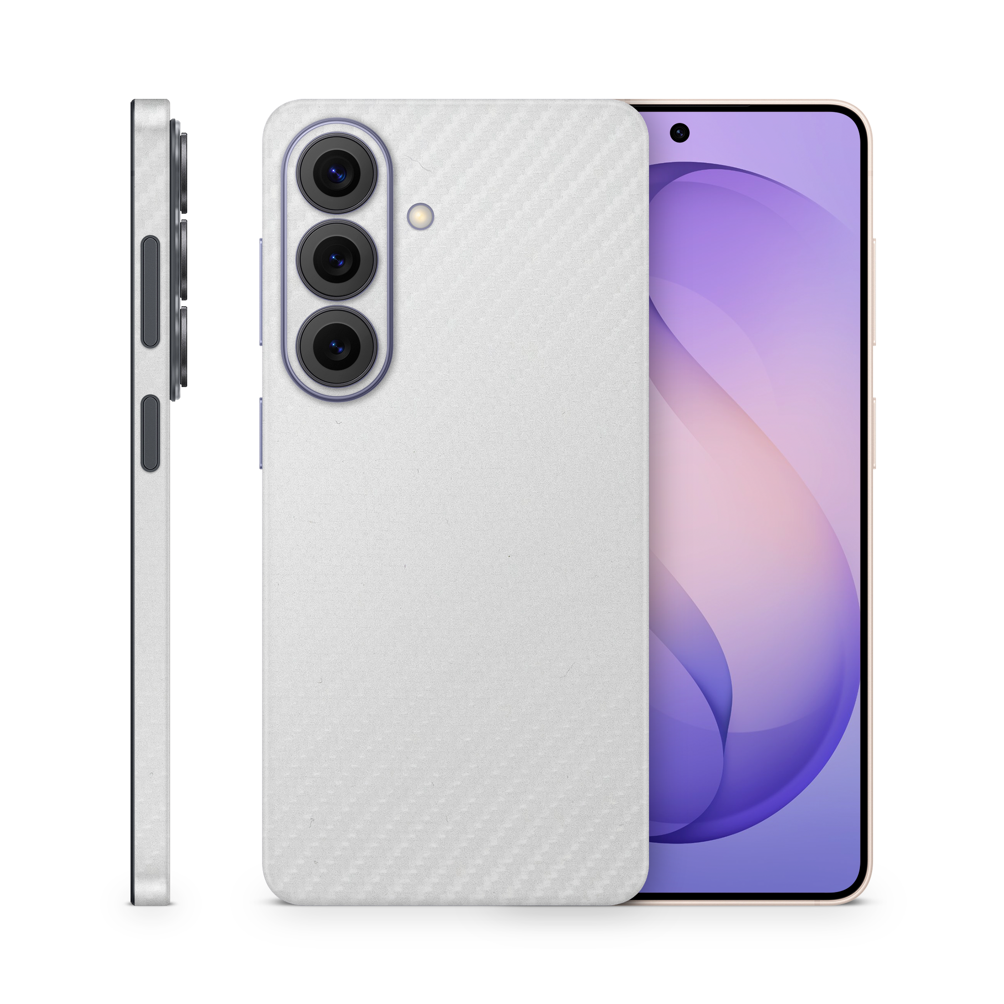 Samsung Galaxy S26 Professional White Carbon Fiber Skin Wrap Cover