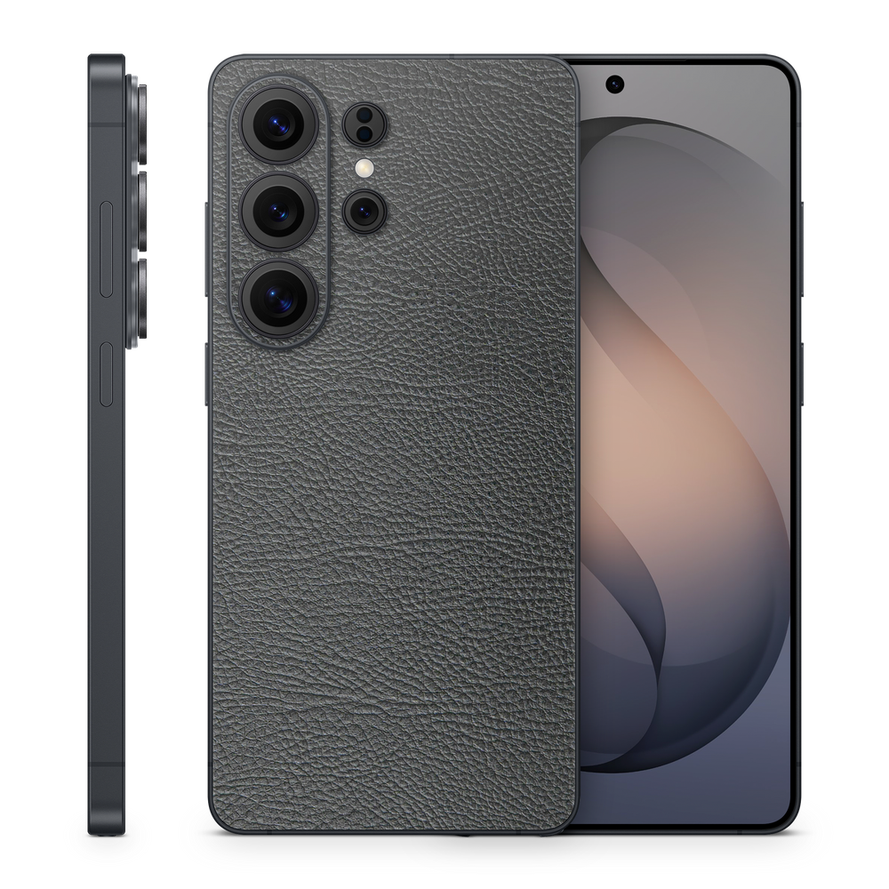 Samsung Galaxy S26 Ultra Essentials Black Leather Skin Wrap Cover