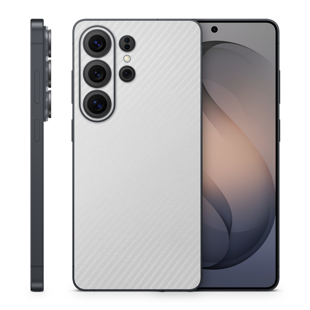 Samsung Galaxy S26 Ultra Essentials White Carbon Fiber Skin Wrap Cover