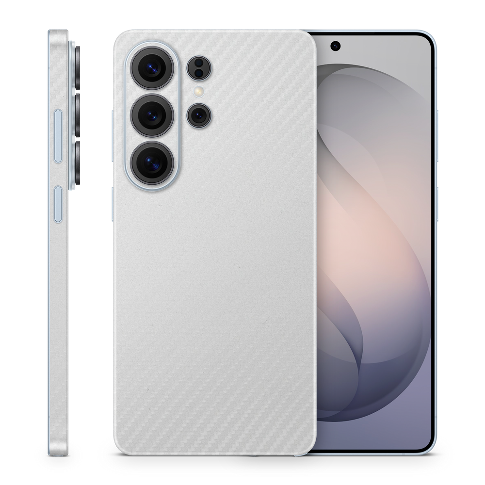 Samsung Galaxy S26 Ultra Professional White Carbon Fiber Skin Wrap Cover
