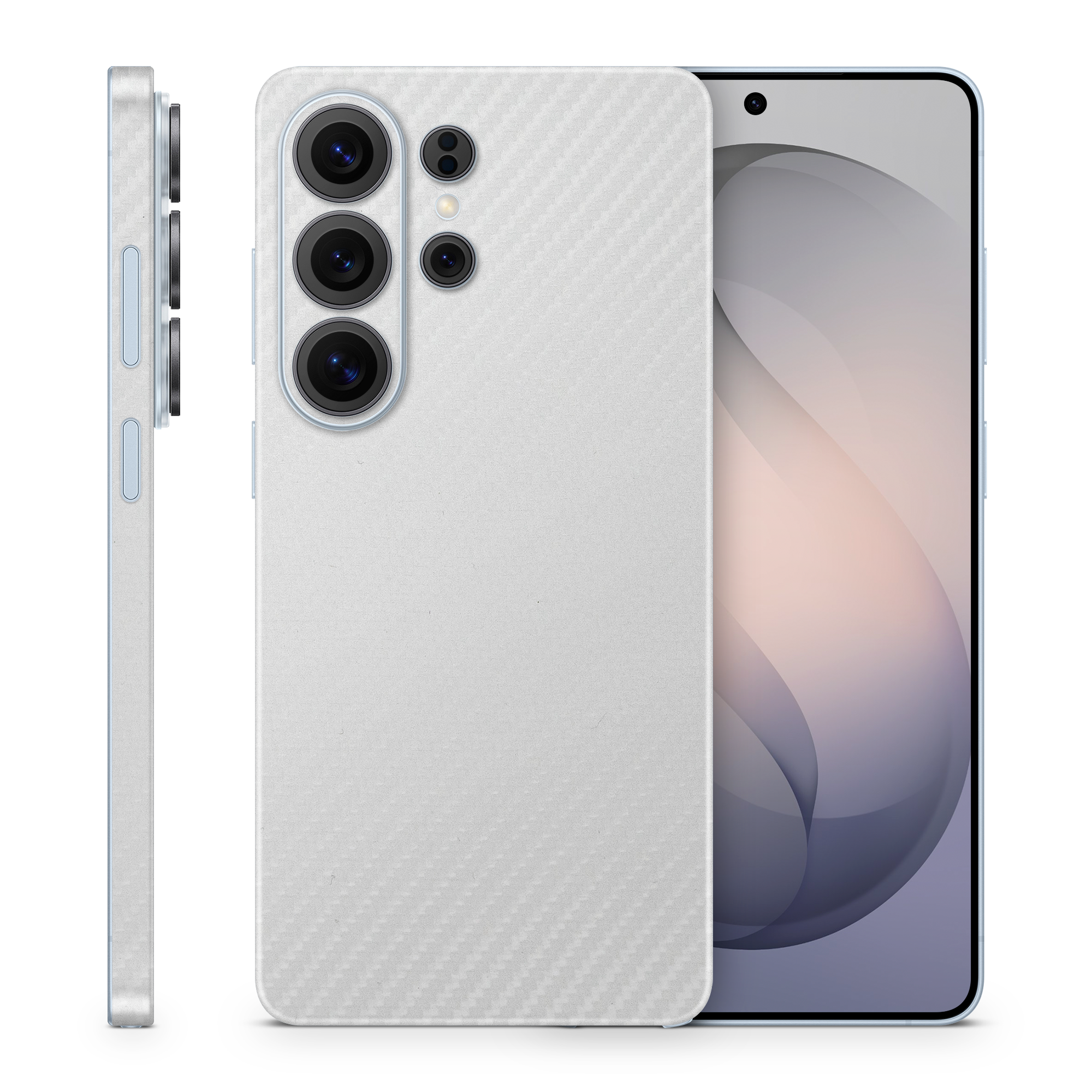 Samsung Galaxy S26 Ultra Professional White Carbon Fiber Skin Wrap Cover