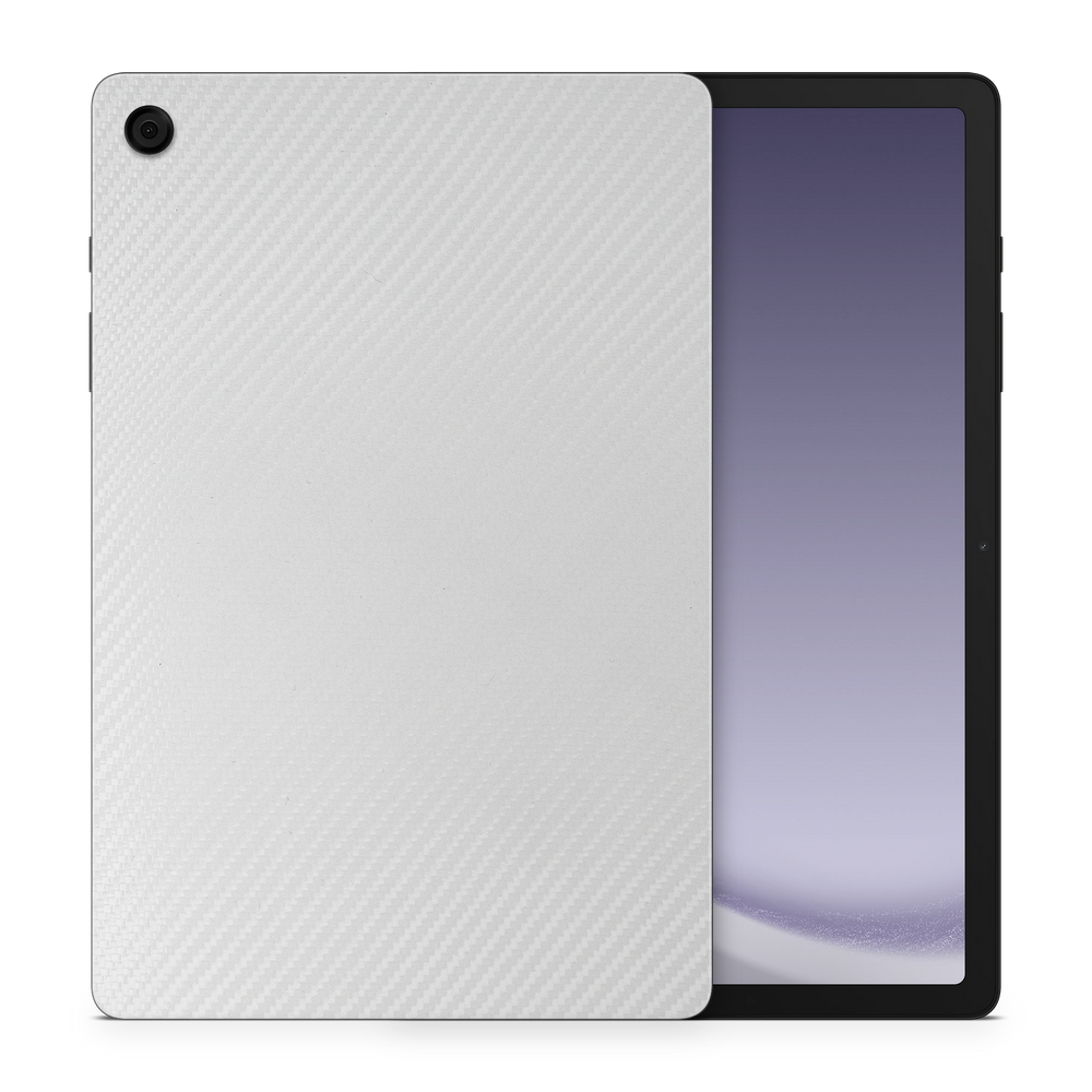 Samsung Galaxy Tab A9 Plus Essentials White Carbon Fiber Skin Wrap Cover