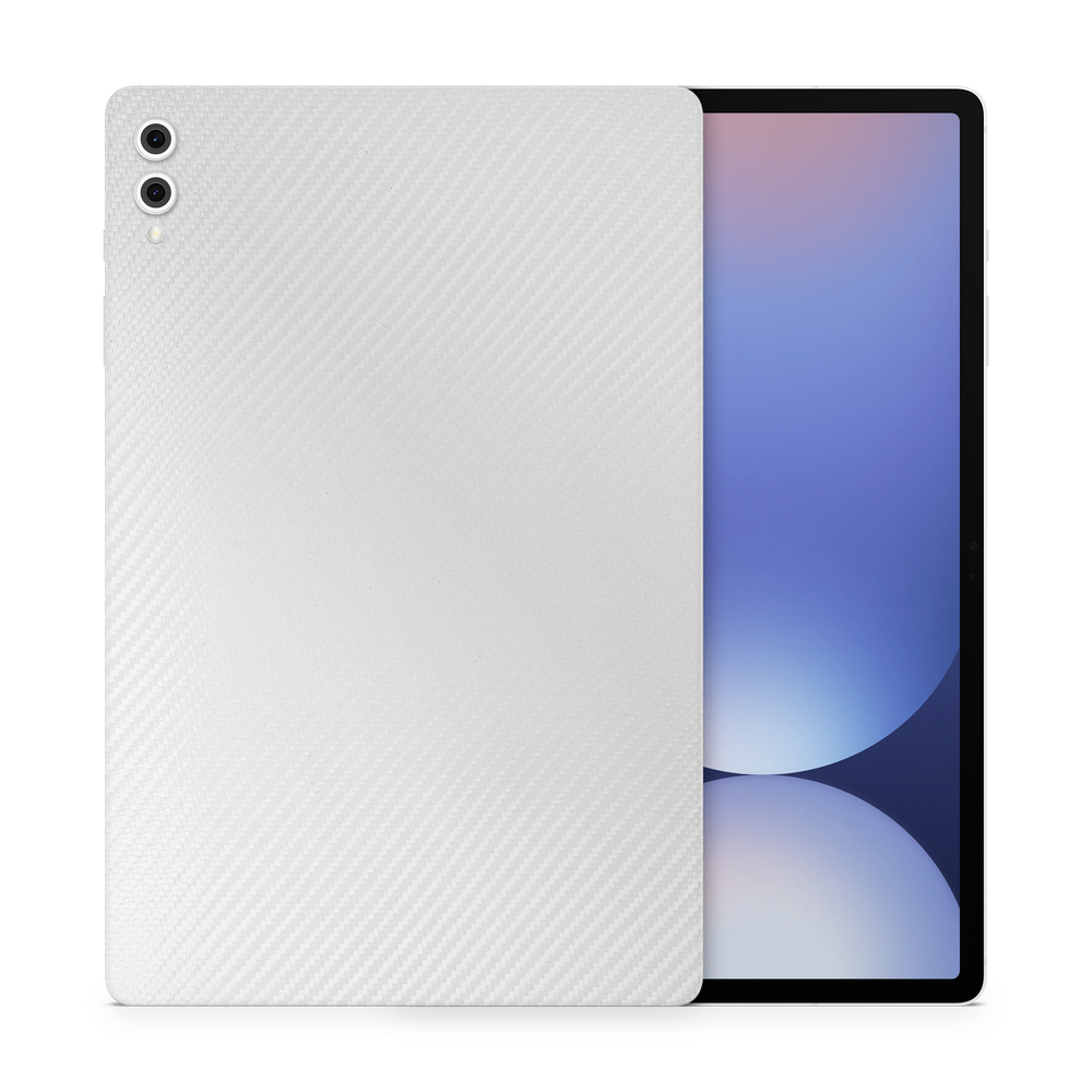 Samsung Galaxy Tab S10 Plus Professional White Carbon Fiber Skin Wrap Cover